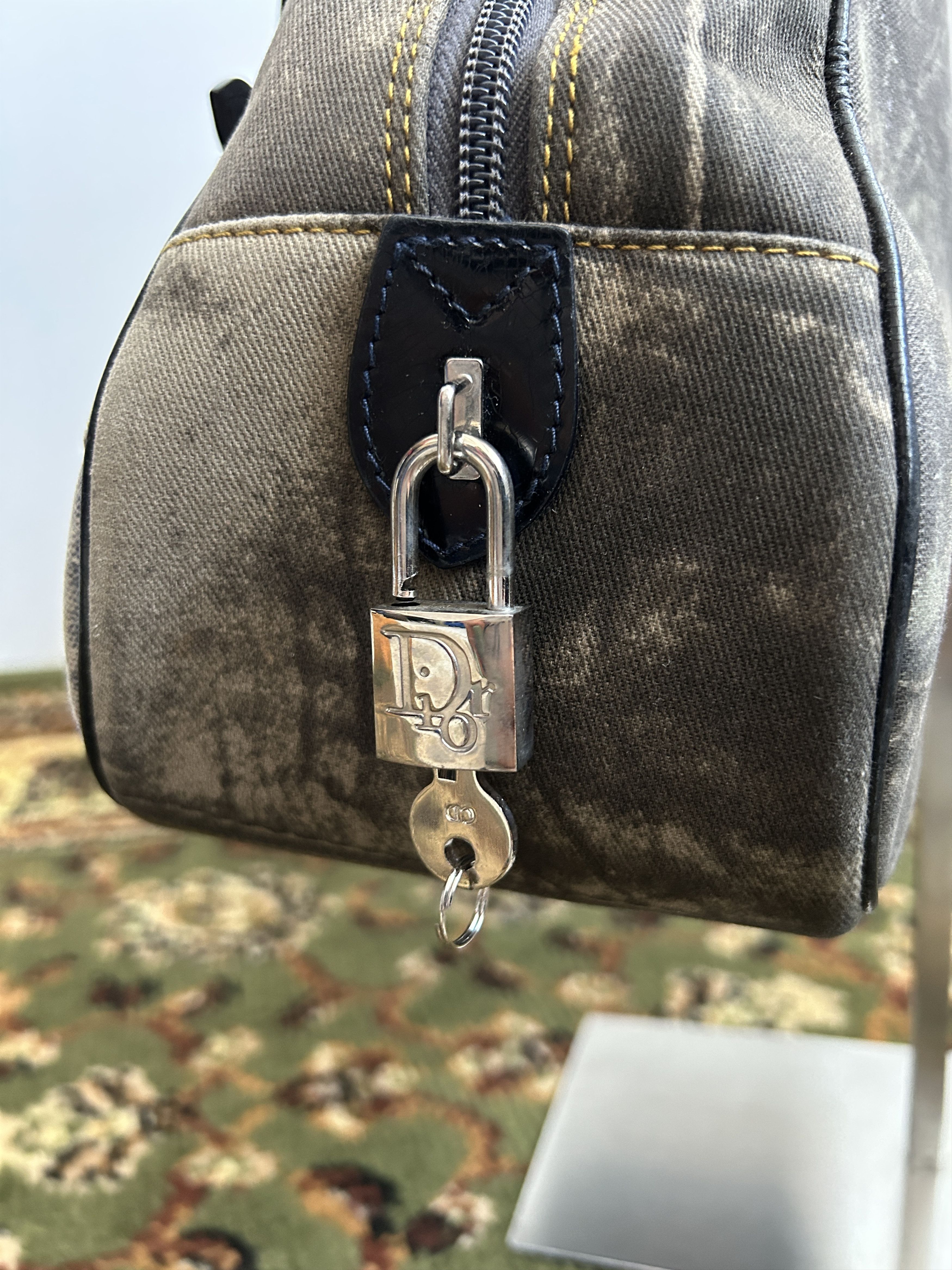 Dior y2k Dior by John Galliano double saddle denim bowling bag Size ONE SIZE - 9 Thumbnail