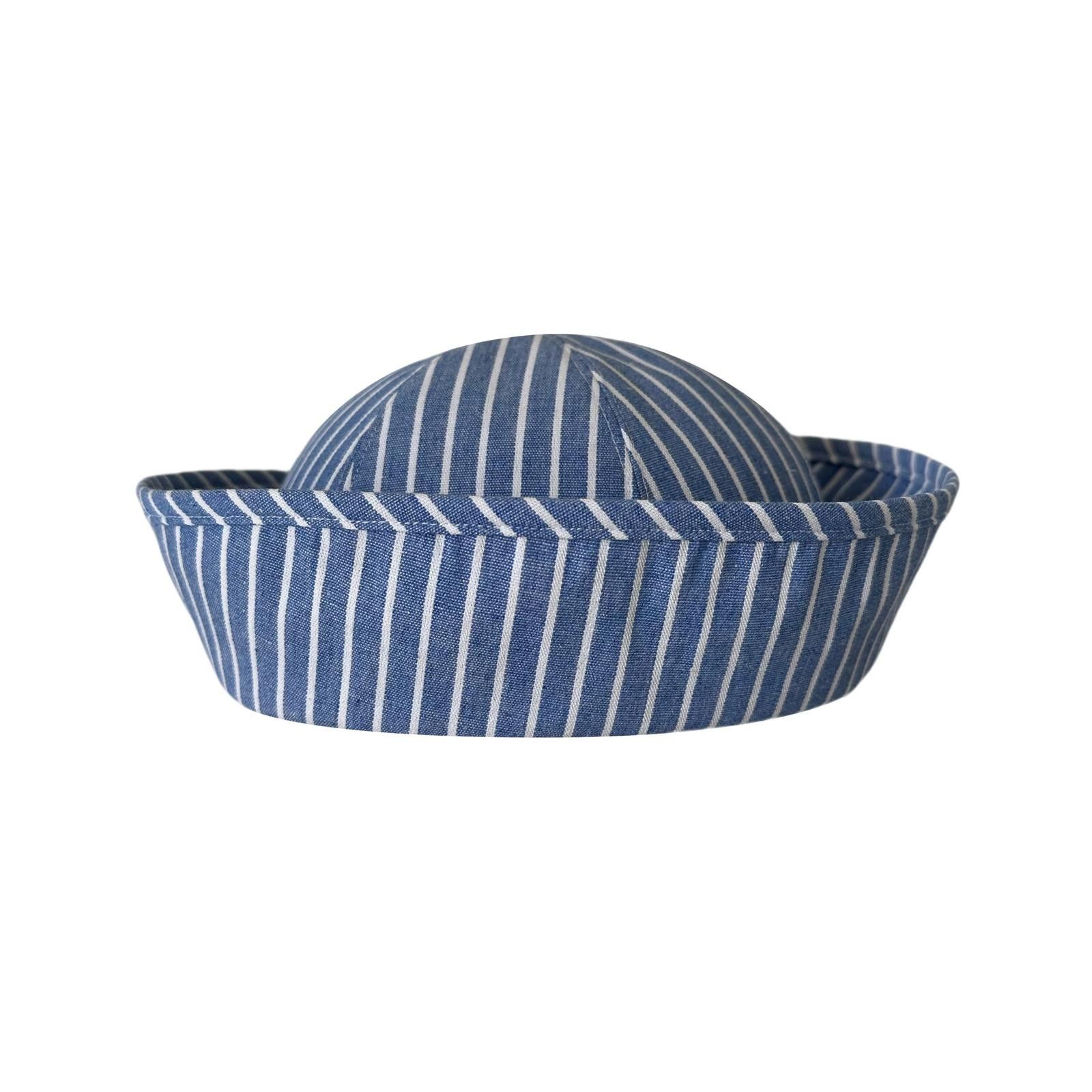 Japanese Brand Retro Blue White Beret Sailor Cap Y2K French Girl Aesthetic Size ONE SIZE - 5 Thumbnail