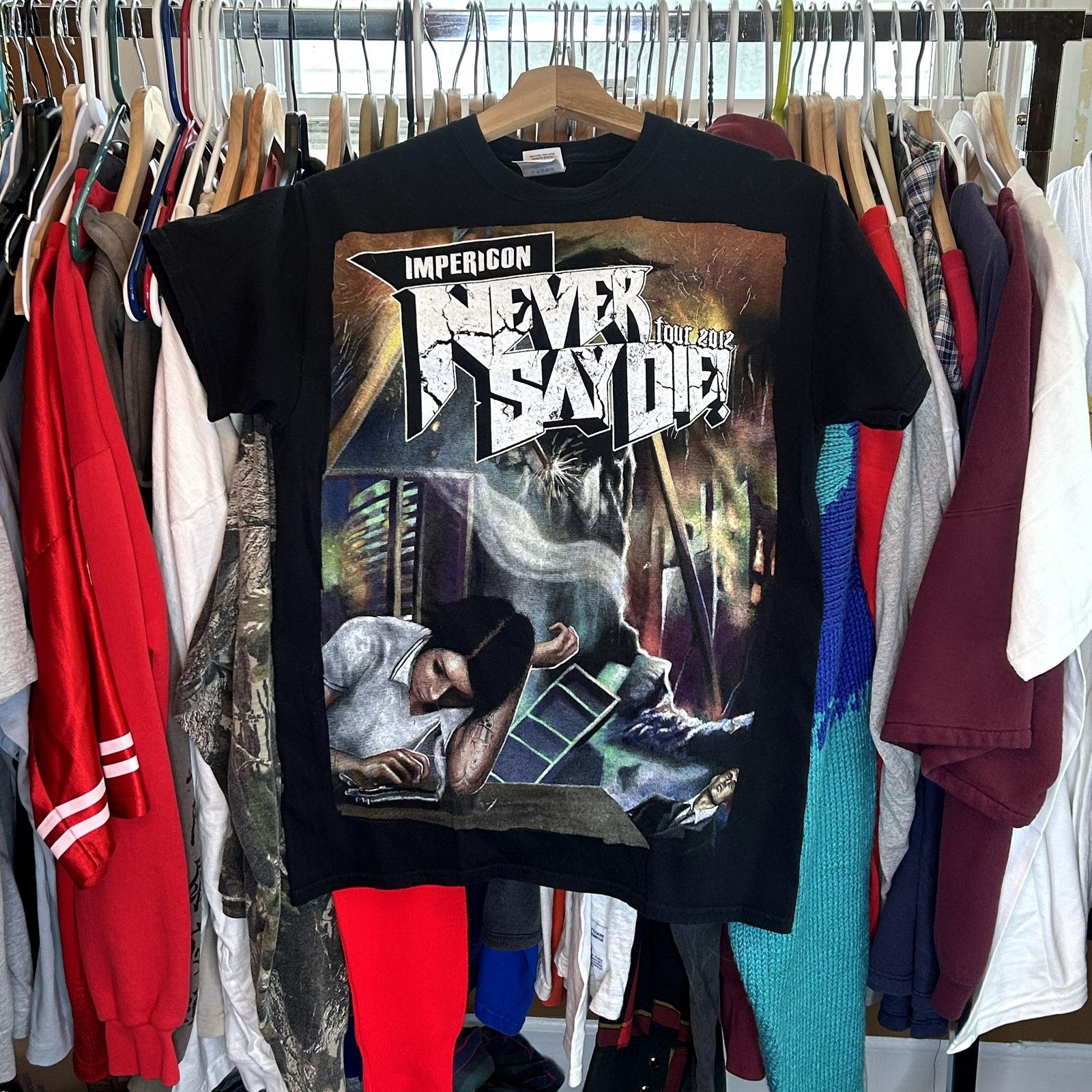 Gildan Y2K Impericon Never Say Die Tour 2012 Small Size US S / EU 44-46 / 1 - 2 Thumbnail