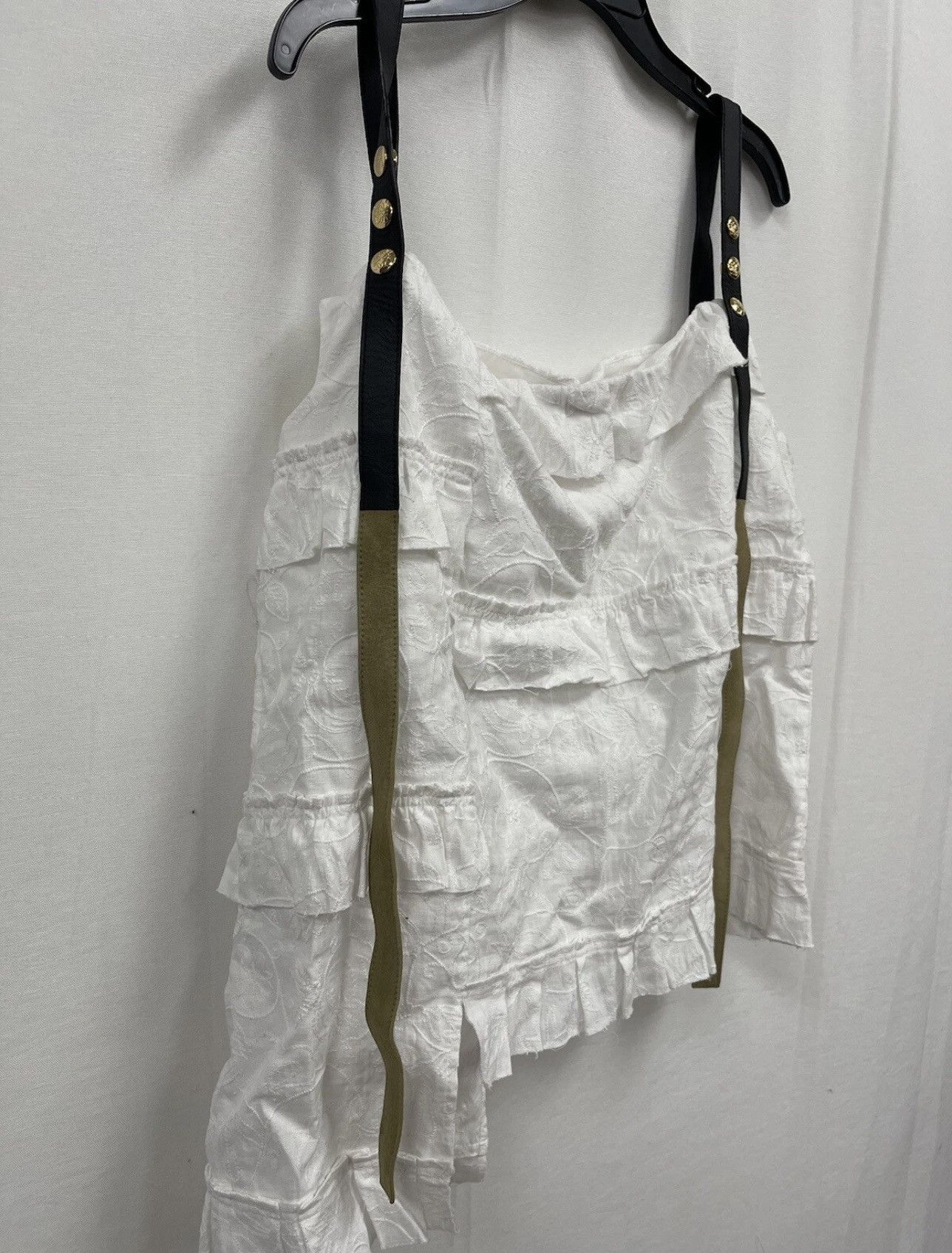 Loewe LOEWE Broderie Anglaise Ruffle Camisole, White size 44 FR Size L / US 10 / IT 46 - 7 Thumbnail