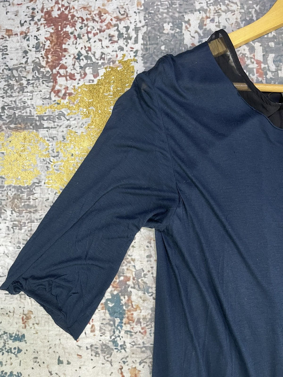 Haider Ackermann Haider Ackermann Dark Blue Rayon Silk Wrap Dress Size XS / US 0-2 / IT 36-38 - 13 Thumbnail