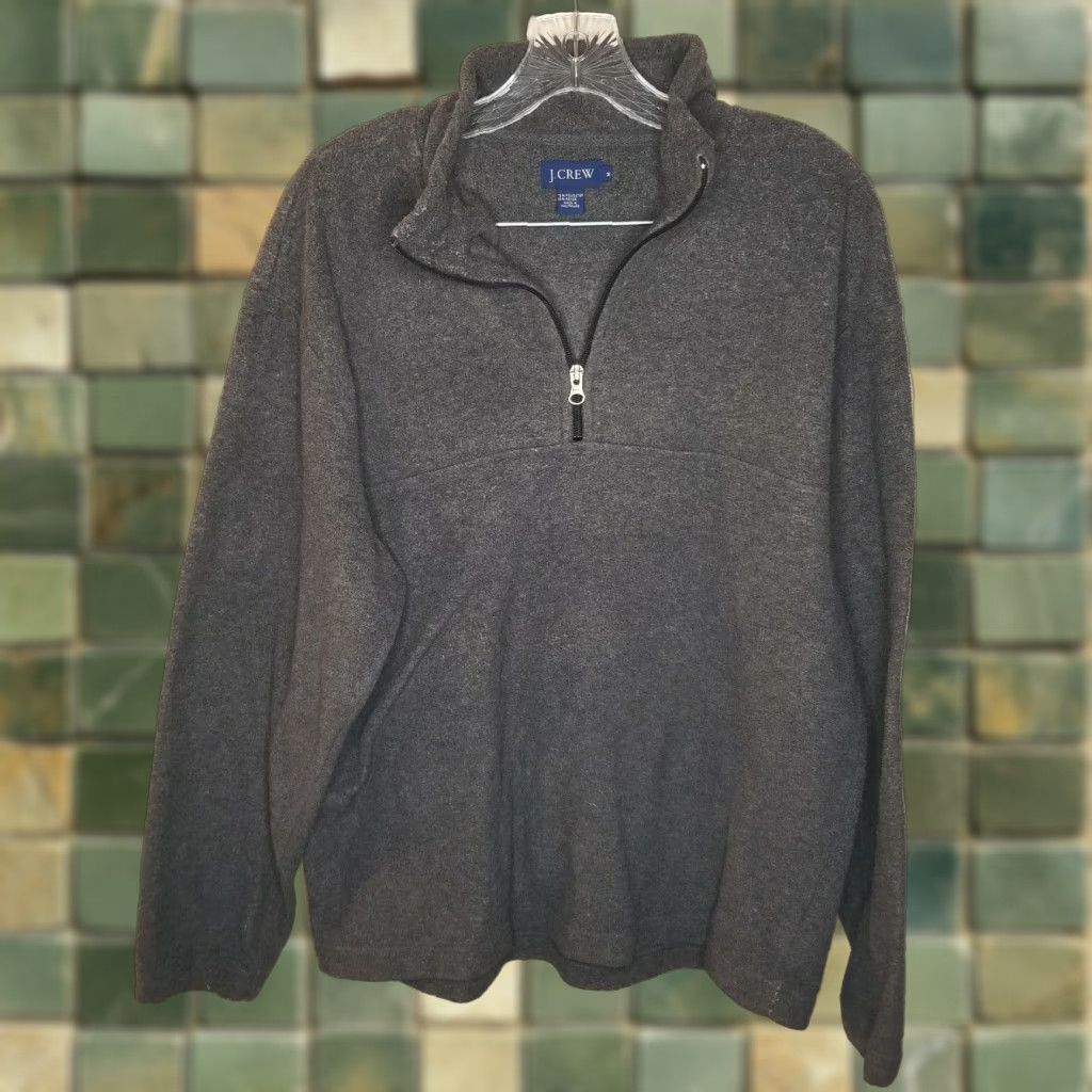 J.Crew J Crew Mens Long Sleeve 1/4 Zip Pullover Sweater Gray Medium Size US M / EU 48-50 / 2 - 1 Thumbnail