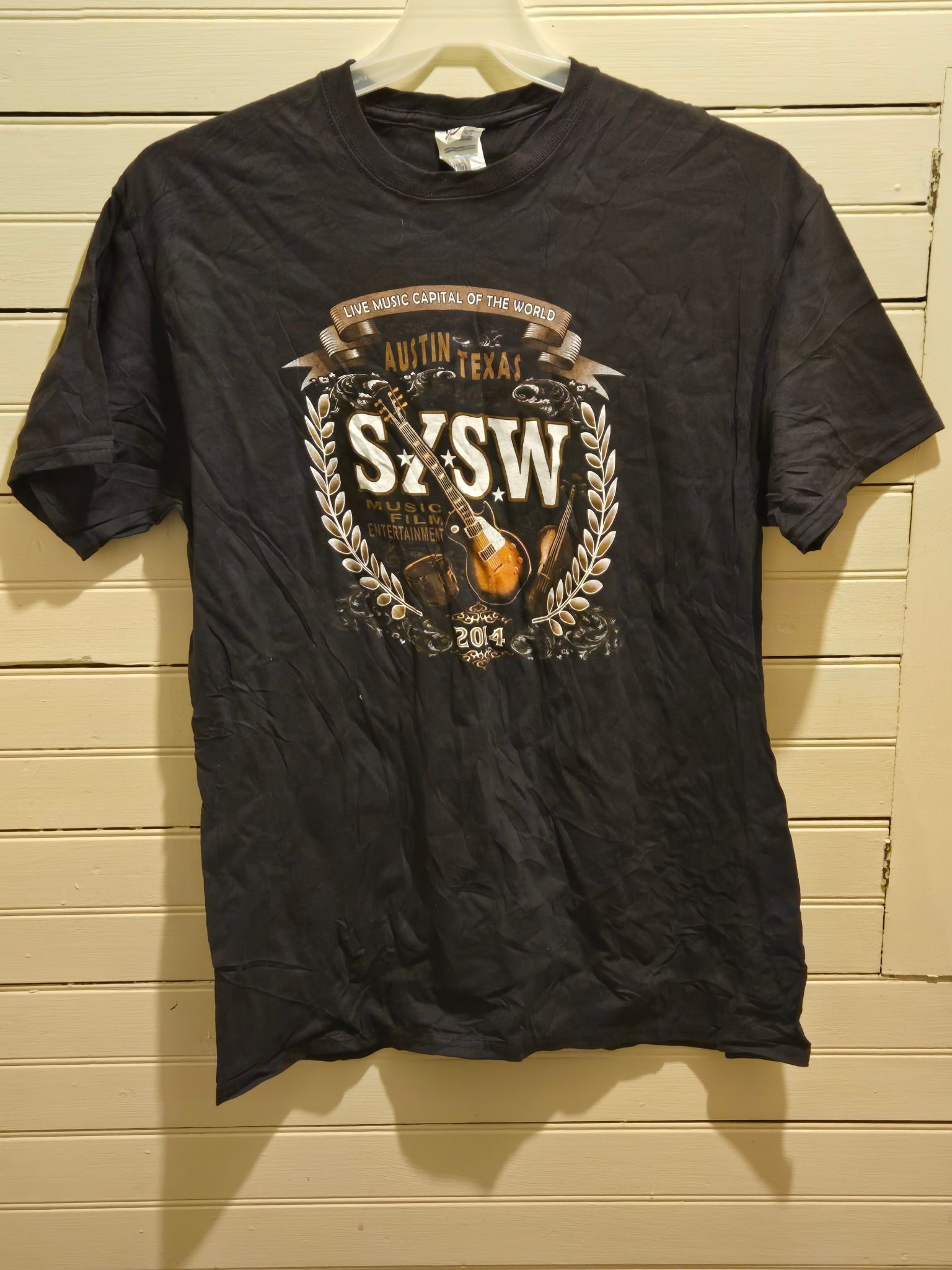 Delta Delta SXSW T-Shirt Mens L Black 2014 Austin Texas Music Size US L / EU 52-54 / 3 - 1 Thumbnail
