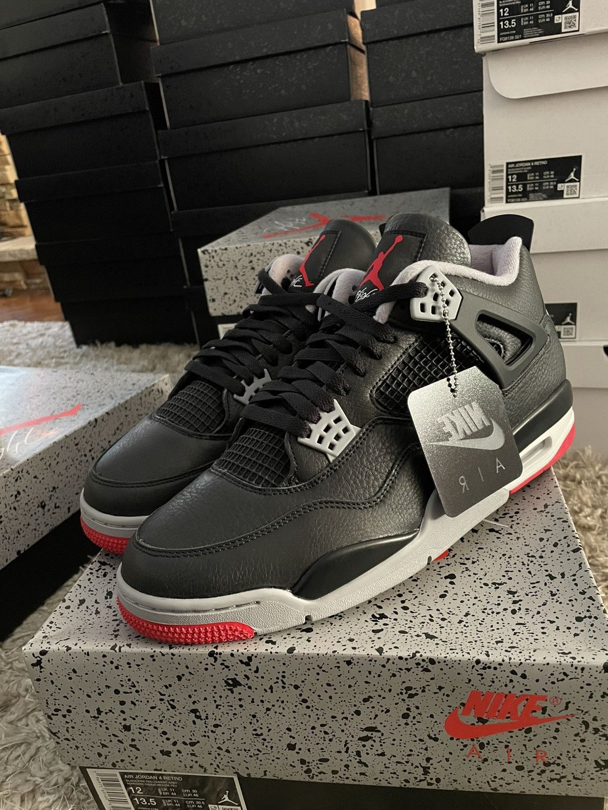 Jordan Brand Jordan 4 Bred Reimagined Size US 12 / EU 45 - 1 Thumbnail