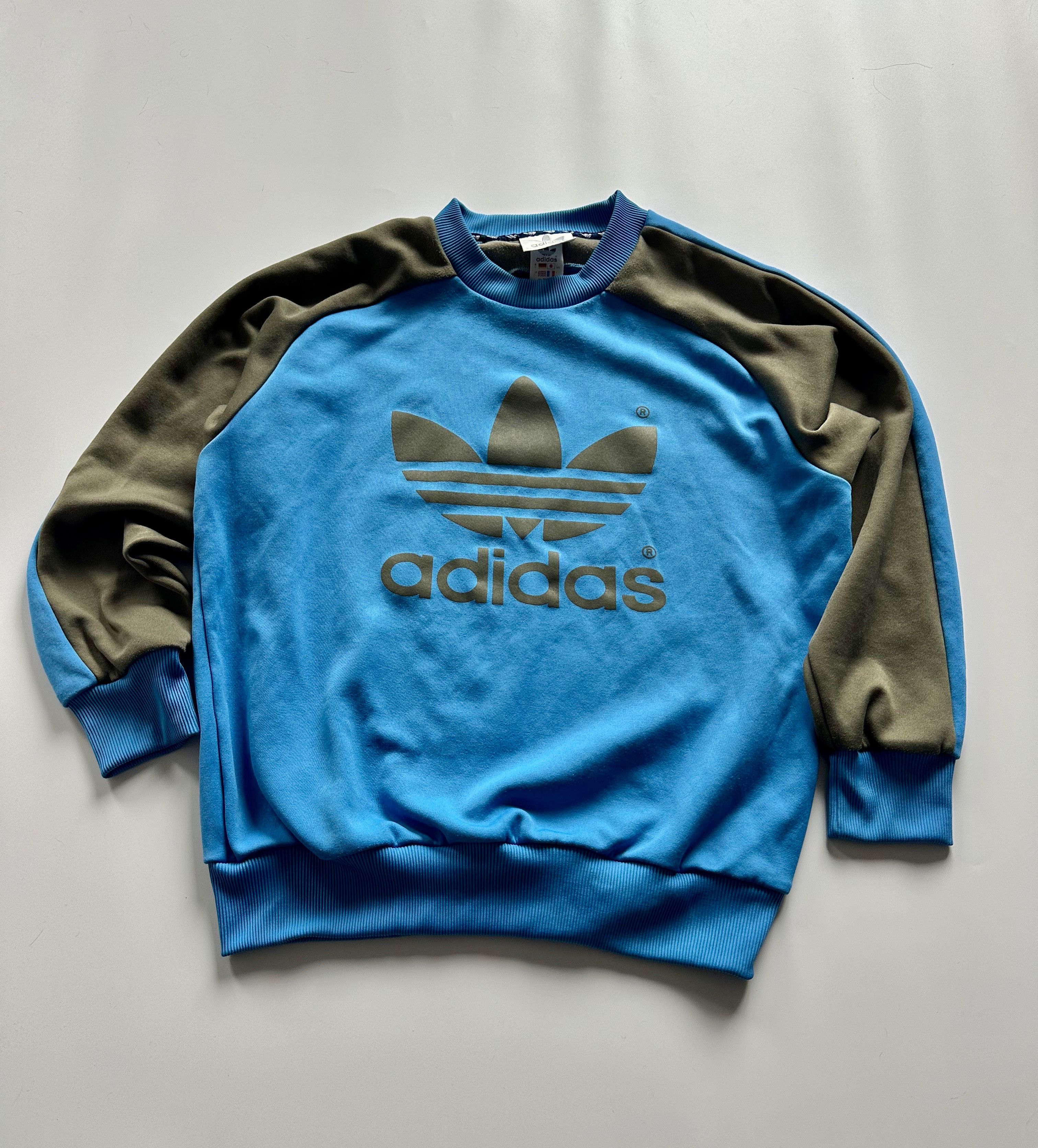 Adidas 90's Adidas Vintage Crew Neck sweatshirt blue Size US L / EU 52-54 / 3 - 2 Thumbnail