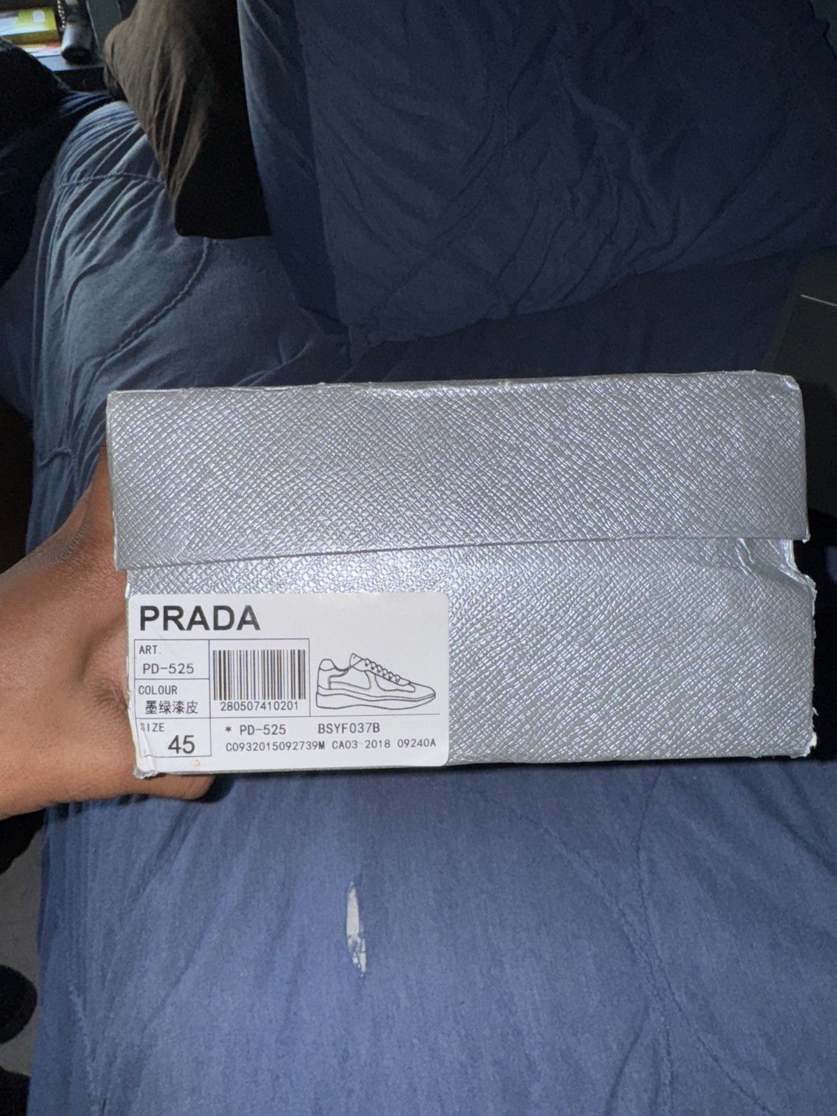 Designer Pradas lows dark green & black Size US 10.5 / EU 43-44 - 2 Thumbnail