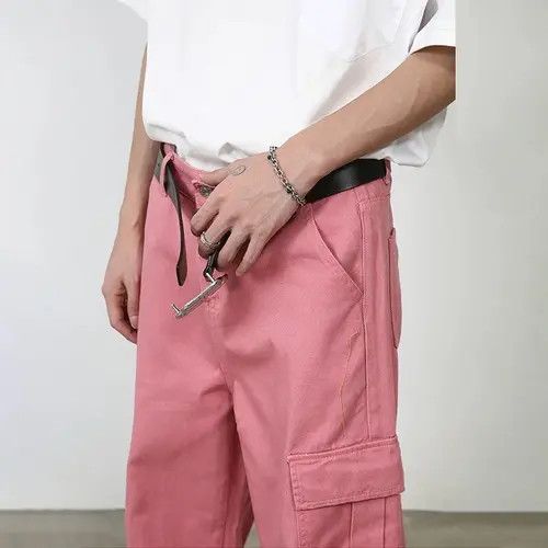 Japanese Brand Hayase x Anzai Fashion retro y2k pink cargo pants Size US 34 / EU 50 - 4 Thumbnail