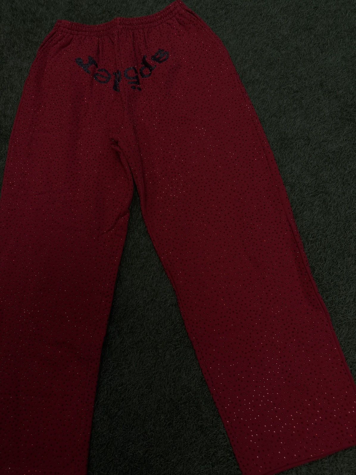 Sp5der Sp5der Worldwide VVS Red Stone Crystal Sweatpants XL (NEW) Size US 34 / EU 50 - 2 Thumbnail