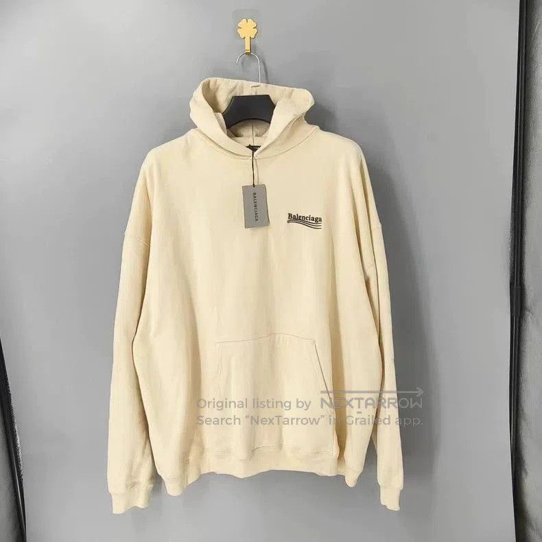 Balenciaga Balenciaga Beige Embroidered Coke Logo Hoodie. Size US XS / EU 42 / 0 - 1 Thumbnail