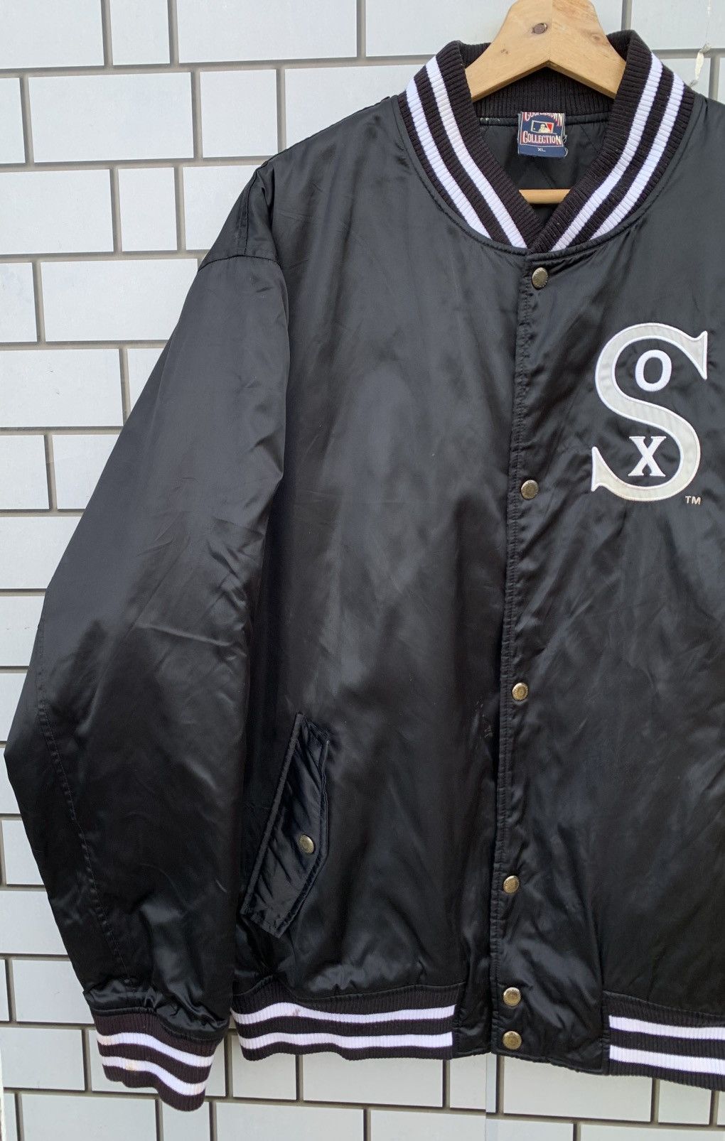 Majestic Vintage MLB SOX Varsity Bomber Jacket Size US XL / EU 56 / 4 - 6 Thumbnail