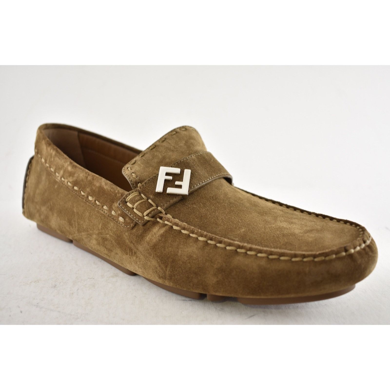 Fendi Fendi Driver Crosta Suede Brown Loafer Slip On US 12 Size US 12 / EU 45 - 5 Thumbnail