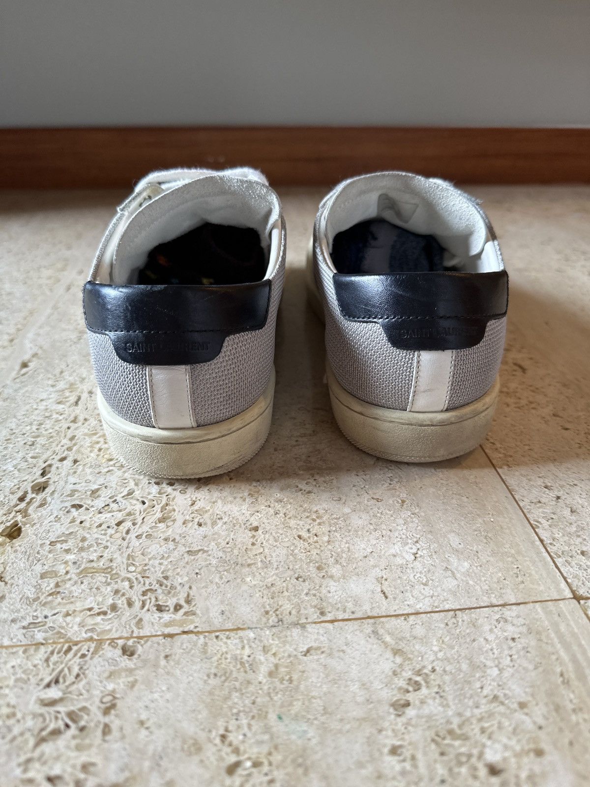 Saint Laurent Paris Saint Laurent SL/04 Low Cut Leather and Mesh Sneaker Size US 7.5 / EU 40-41 - 4 Thumbnail