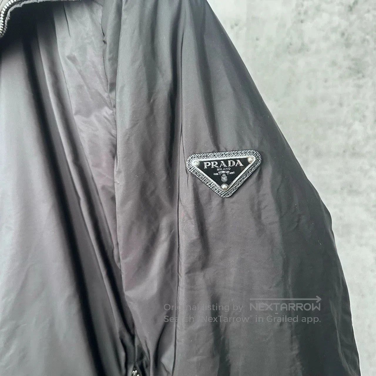 Prada prada black gray reversible nylon jacket. Size US L / EU 52-54 / 3 - 3 Thumbnail