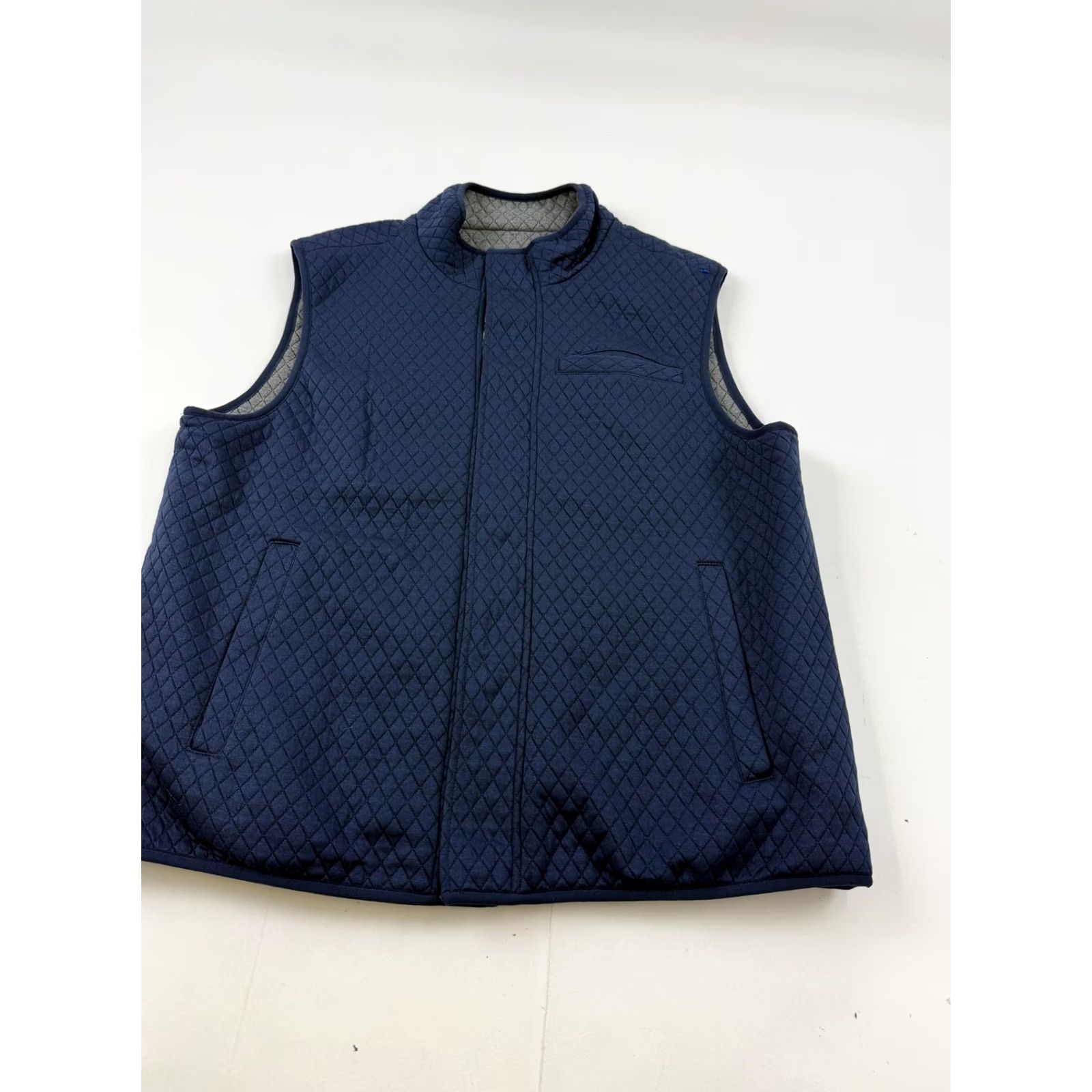 Vintage VINTAGE? No. MAGNA-READY Vest Mens L Blue Quilted Magnetic Closure Knit Lined Stretch Shirt? Size US L / EU 52-54 / 3 - 2 Thumbnail