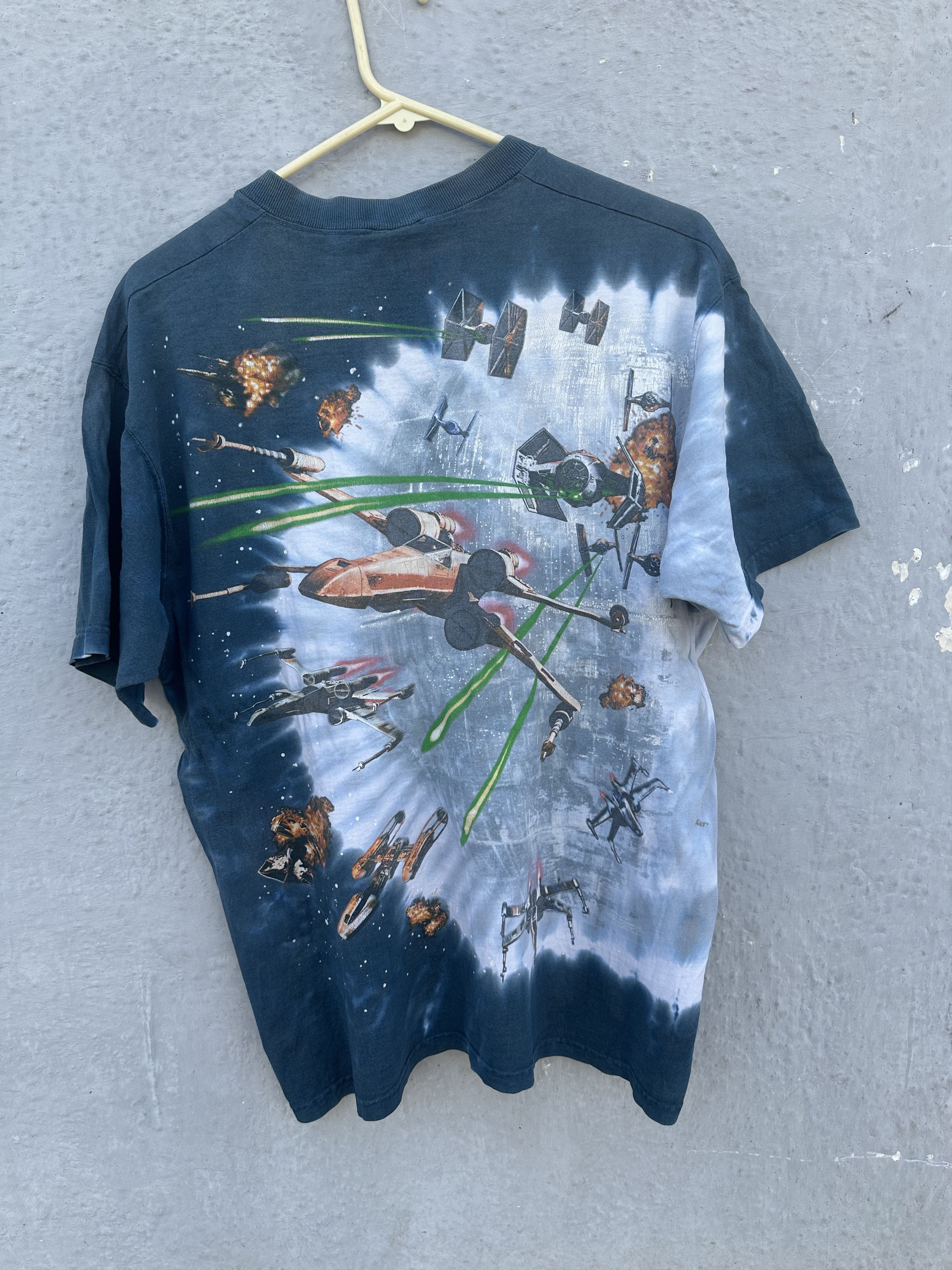 Star Wars 🔥 Vintage 1997 Liquid Blue Star Wars All Over Print Tee Size US L / EU 52-54 / 3 - 7 Thumbnail