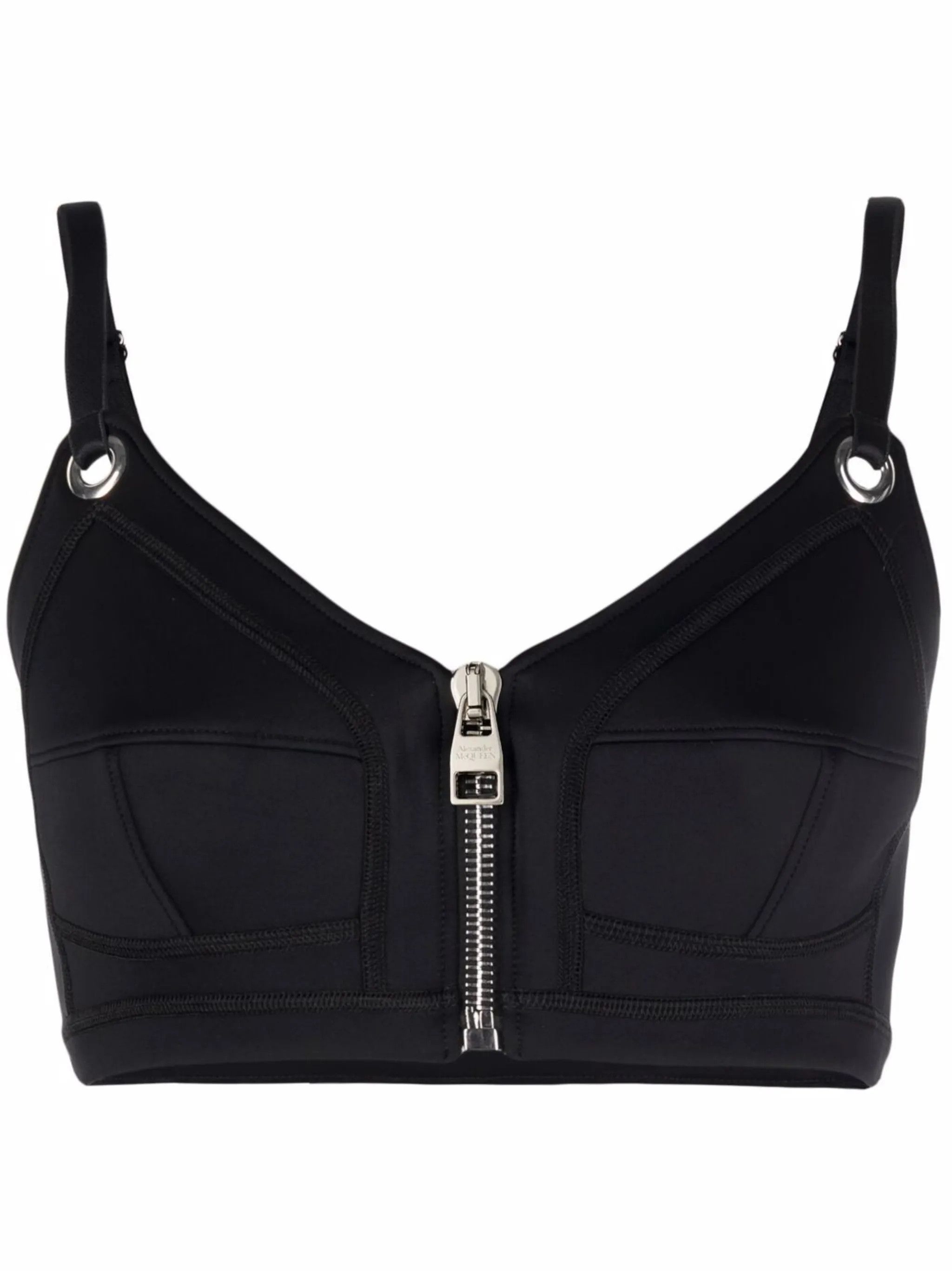 Alexander McQueen o1y0325 Bustier Top in Black Size XL / US 12-14 / IT 48-50 - 1 Thumbnail
