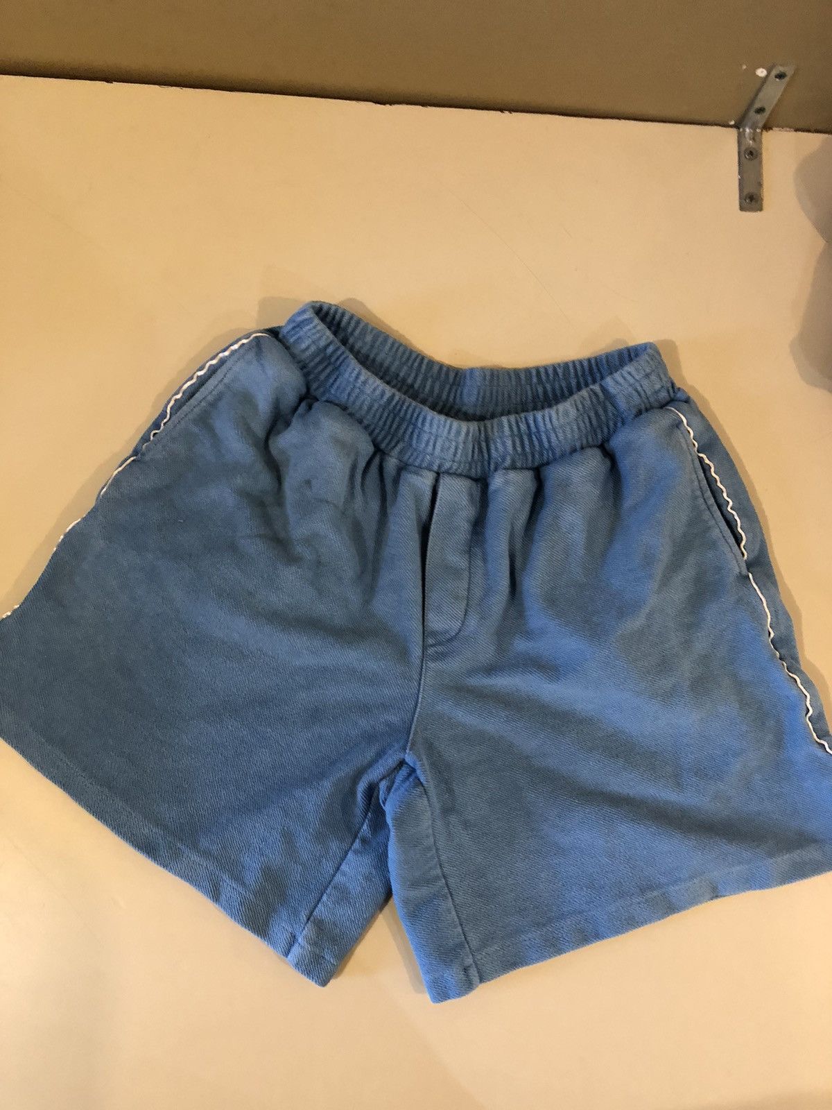 Japanese Brand × WE11DONE We11 Done blue Cotton Logo Shorts M size Size US 32 / EU 48 - 1 Thumbnail