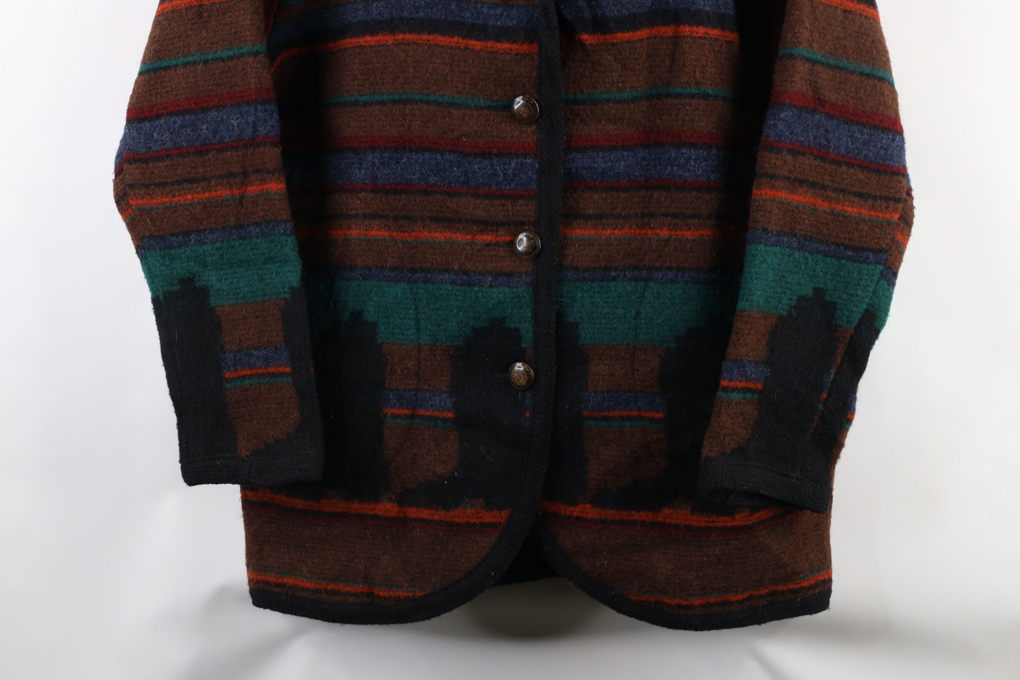 Vintage × Woolrich Woolen Mills Vintage 90s Woolrich Southwestern Wool Blanket Jacket USA Size M / US 6-8 / IT 42-44 - 3 Thumbnail