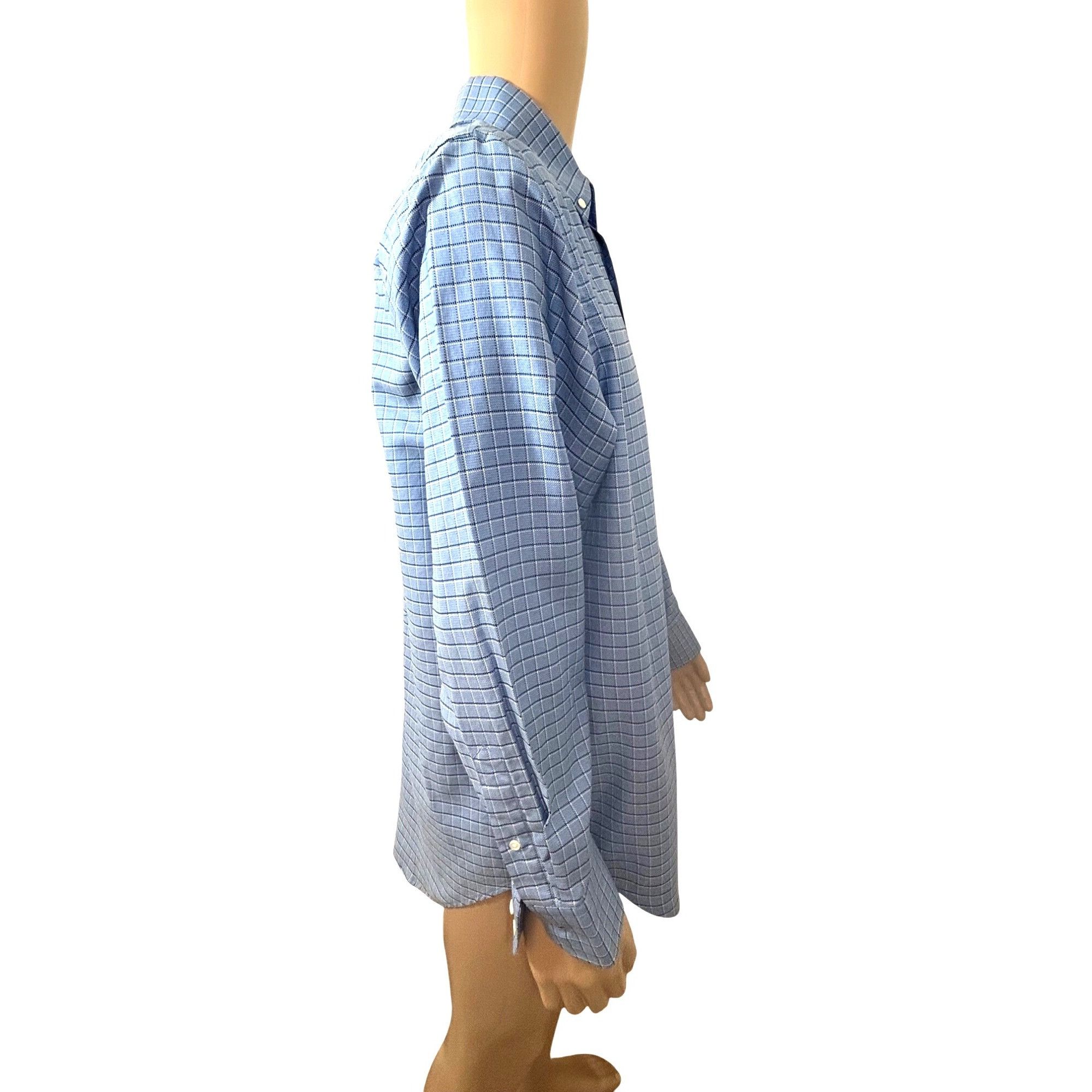 Banana Republic Banana Republic Men’s Shirt L Blue Check Long Sleeve Button Size US L / EU 52-54 / 3 - 9 Thumbnail