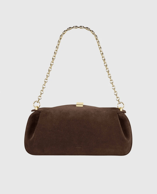 Other OYSTER CLUTCH - CHOCOLATE SUEDE Size ONE SIZE - 2 Thumbnail