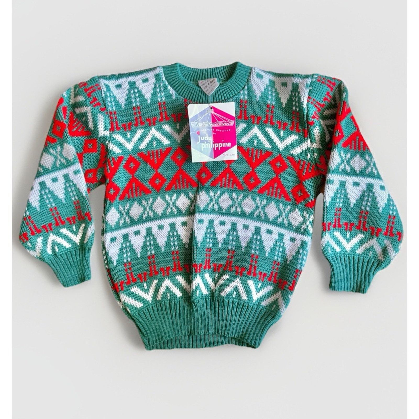 Other Vintage NWT 90s Kid Toddler RARE Sweater 4T Judy Philippine Size XXS / US 00 / IT 34 - 1 Thumbnail