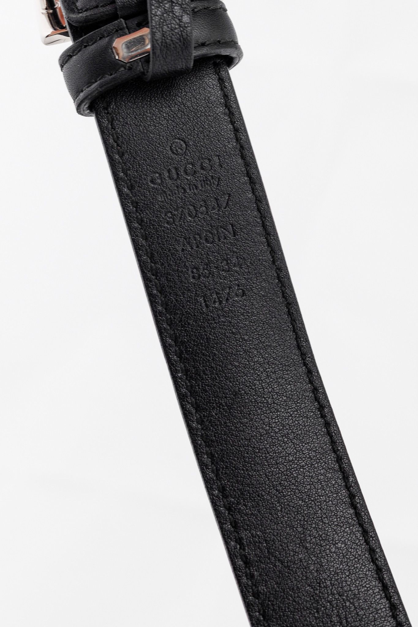 Gucci Gucci Black Leather Crystal Horsebit Belt Size ONE SIZE - 5 Thumbnail