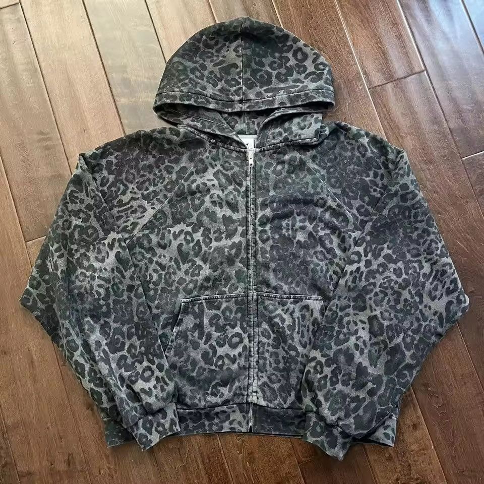 Japanese Brand Leopard Print Zipper Hoodie Size US M / EU 48-50 / 2 - 4 Thumbnail