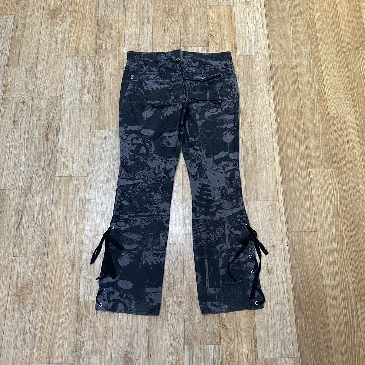 Hysteric Glamour 2000s Ba-Tsu Club Punk Style Bottom Lace Printed Pants Size US 32 / EU 48 - 4 Thumbnail