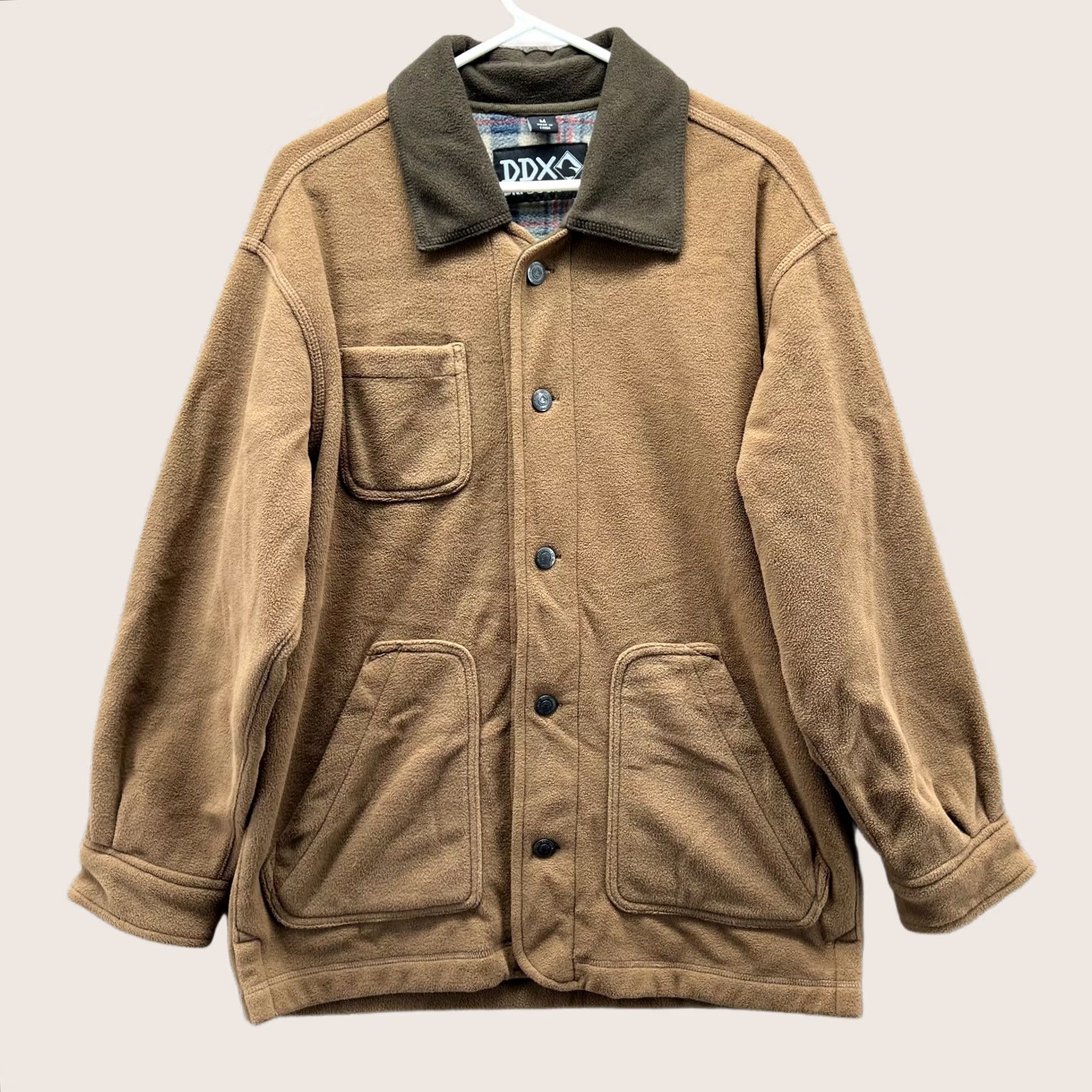 Vintage VINTAGE DRI DUCK Jacket Mens M Khaki Beiges DDX Utility Chore Hunting Lined Polyester Pockets Overcoat Blocked Size US M / EU 48-50 / 2 - 1 Thumbnail