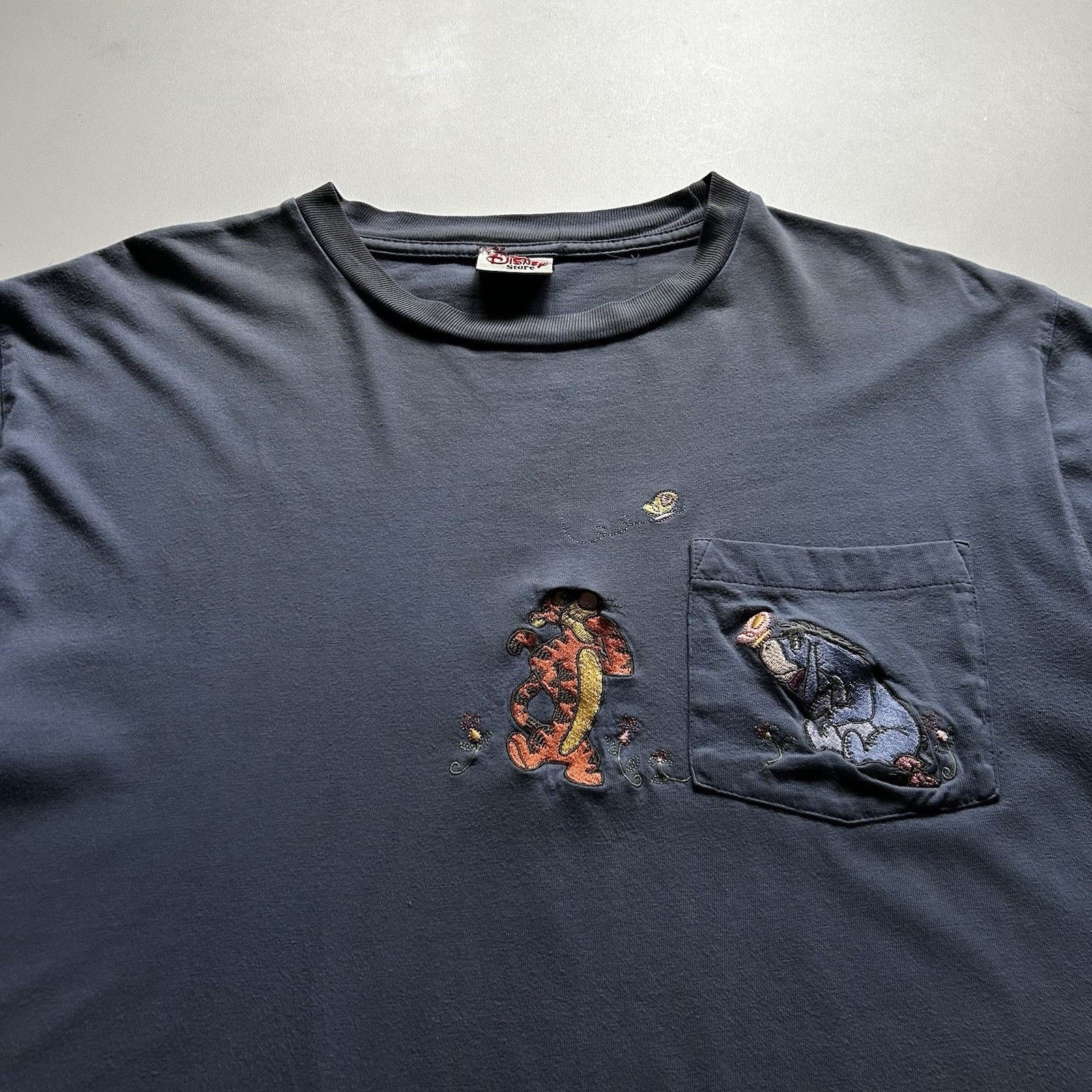 Disney Vintage 90s Disney Winnie The Pooh Pocket T Shirt Blue Large Size US L / EU 52-54 / 3 - 2 Thumbnail
