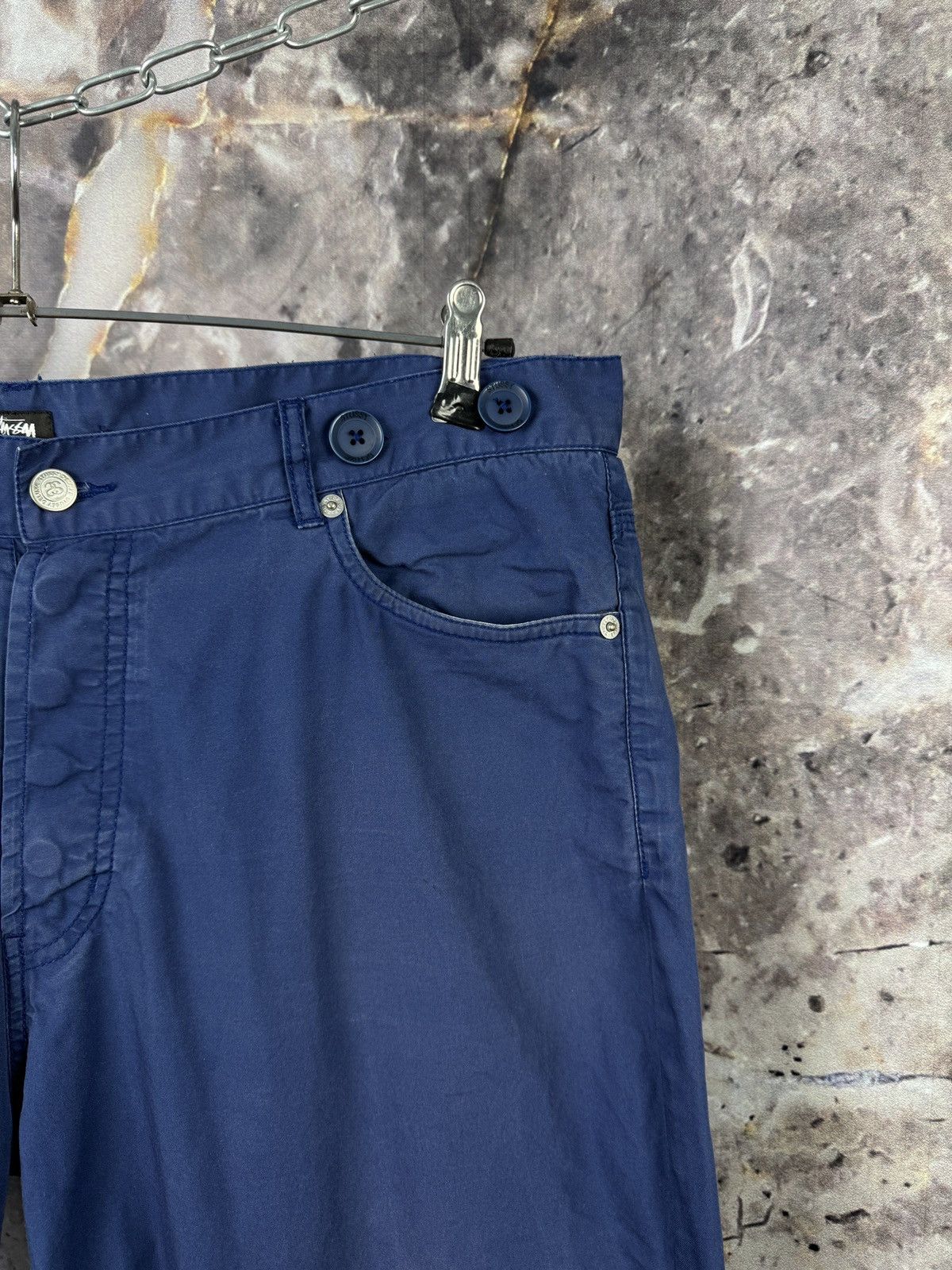 Stussy Men’s Stussy Casual Pants Blue Streetwear Size 36 Size US 36 / EU 52 - 6 Thumbnail