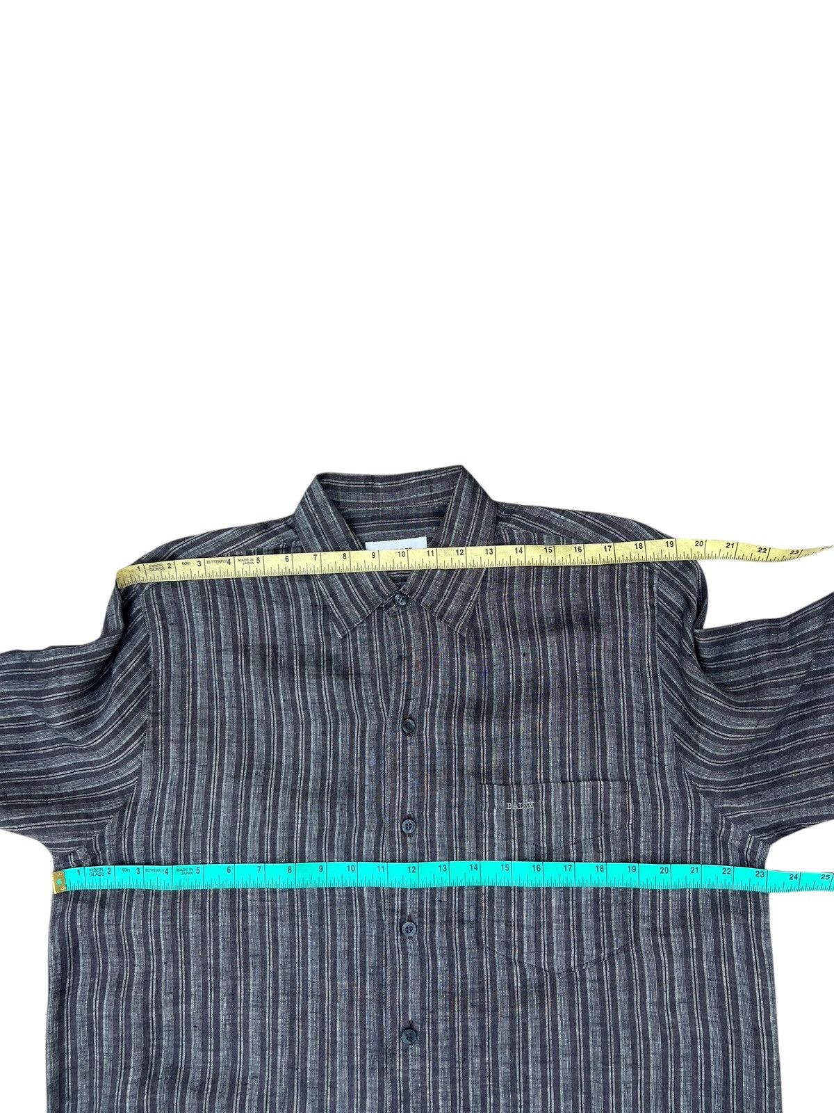 Bally Bally Multi Striped 100% Linen Shirt Size US M / EU 48-50 / 2 - 4 Thumbnail