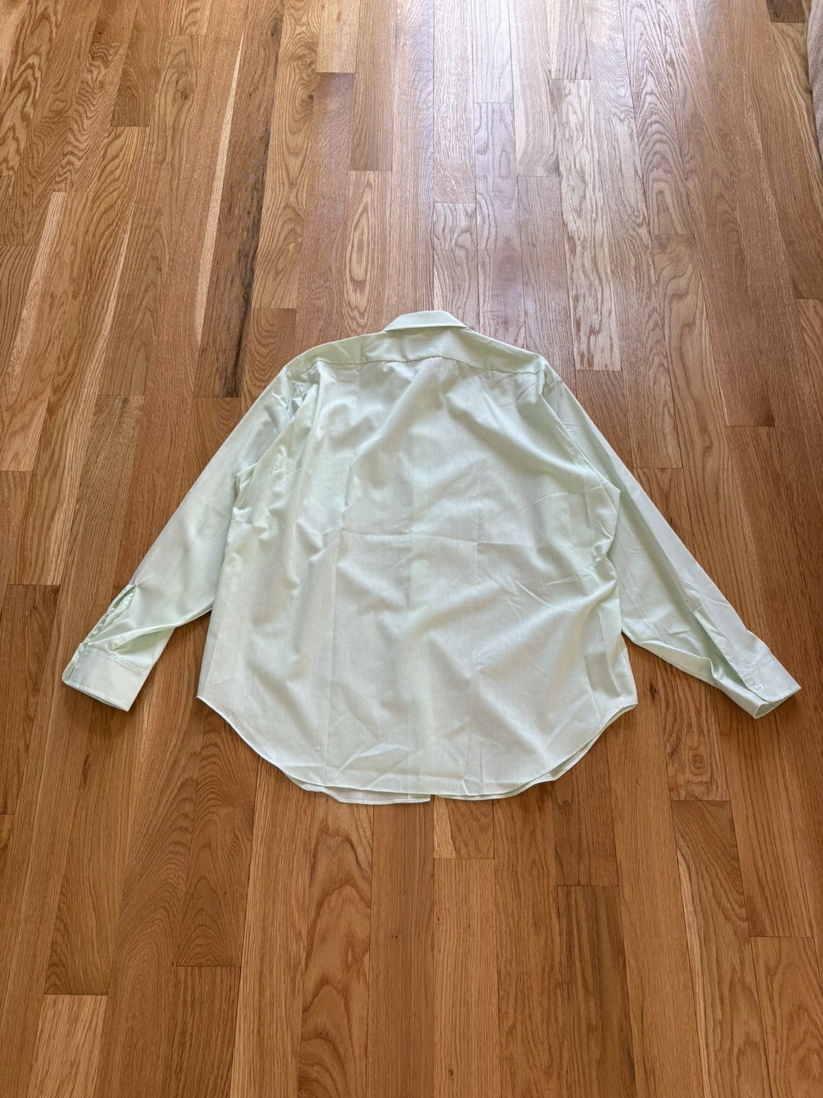 Arrow Arrow Belmont Club Vintage 50s Mint Green Dress Shirt 17 35 Size US L / EU 52-54 / 3 - 3 Thumbnail