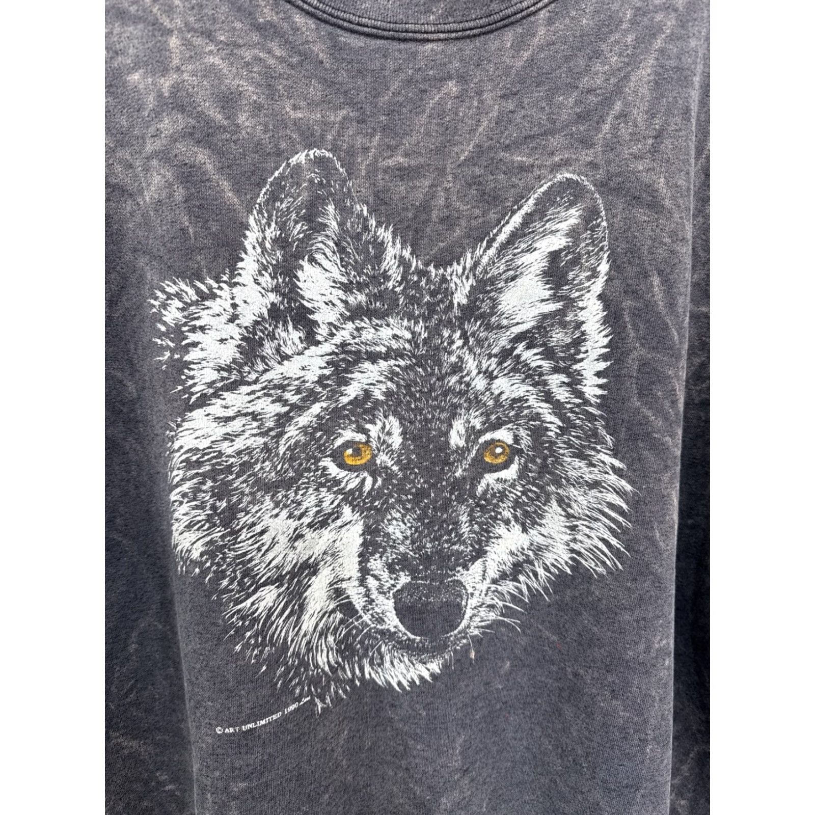 Vintage VINTAGE Art Unlimited Wolf Sweater Pullover Men 2XL Graphic Print 90s USA Fall Winter Size US XXL / EU 58 / 5 - 7 Thumbnail