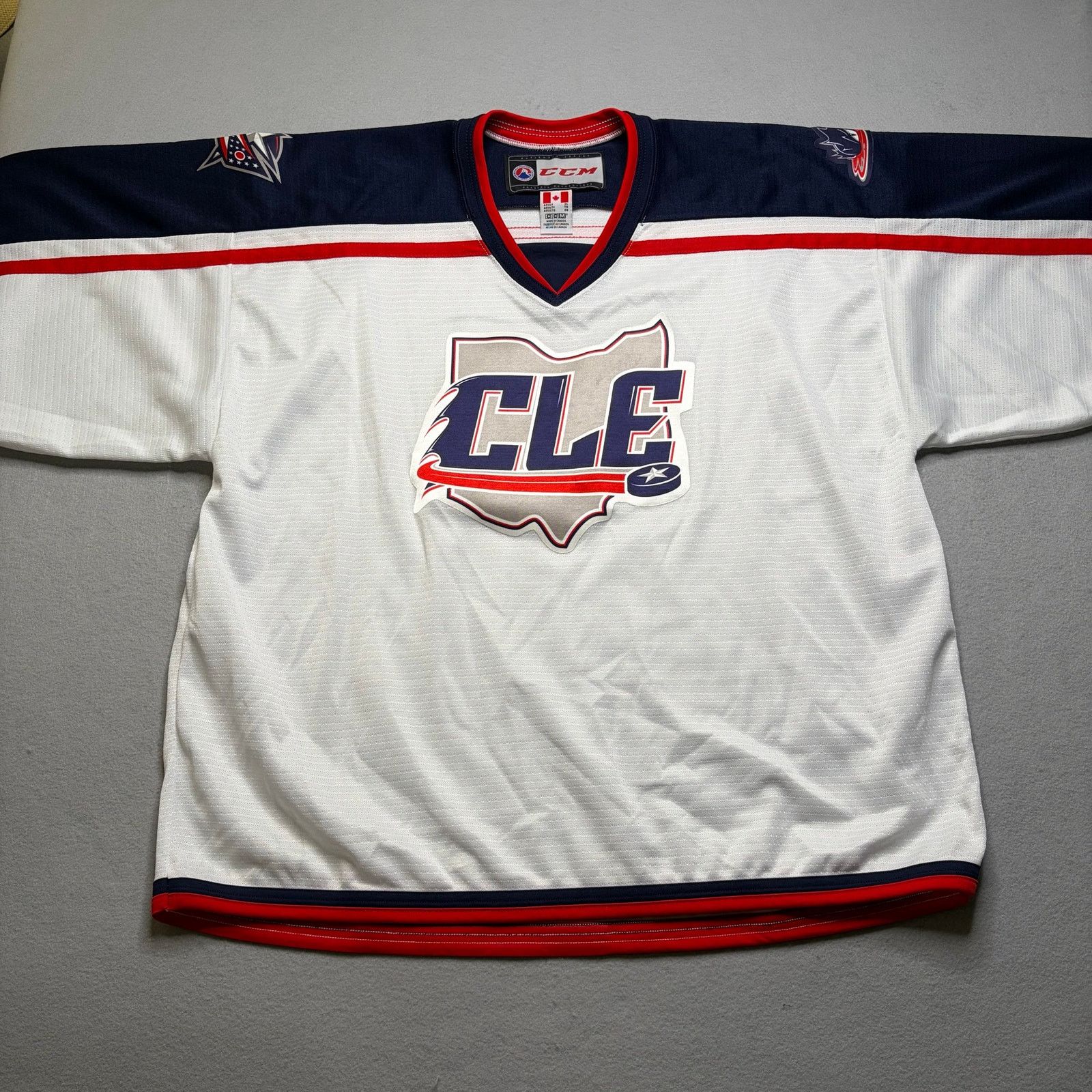 Vintage Cleveland Monsters Columbus Blue Jackets XL Hockey Jersey Size US XL / EU 56 / 4 - 2 Thumbnail