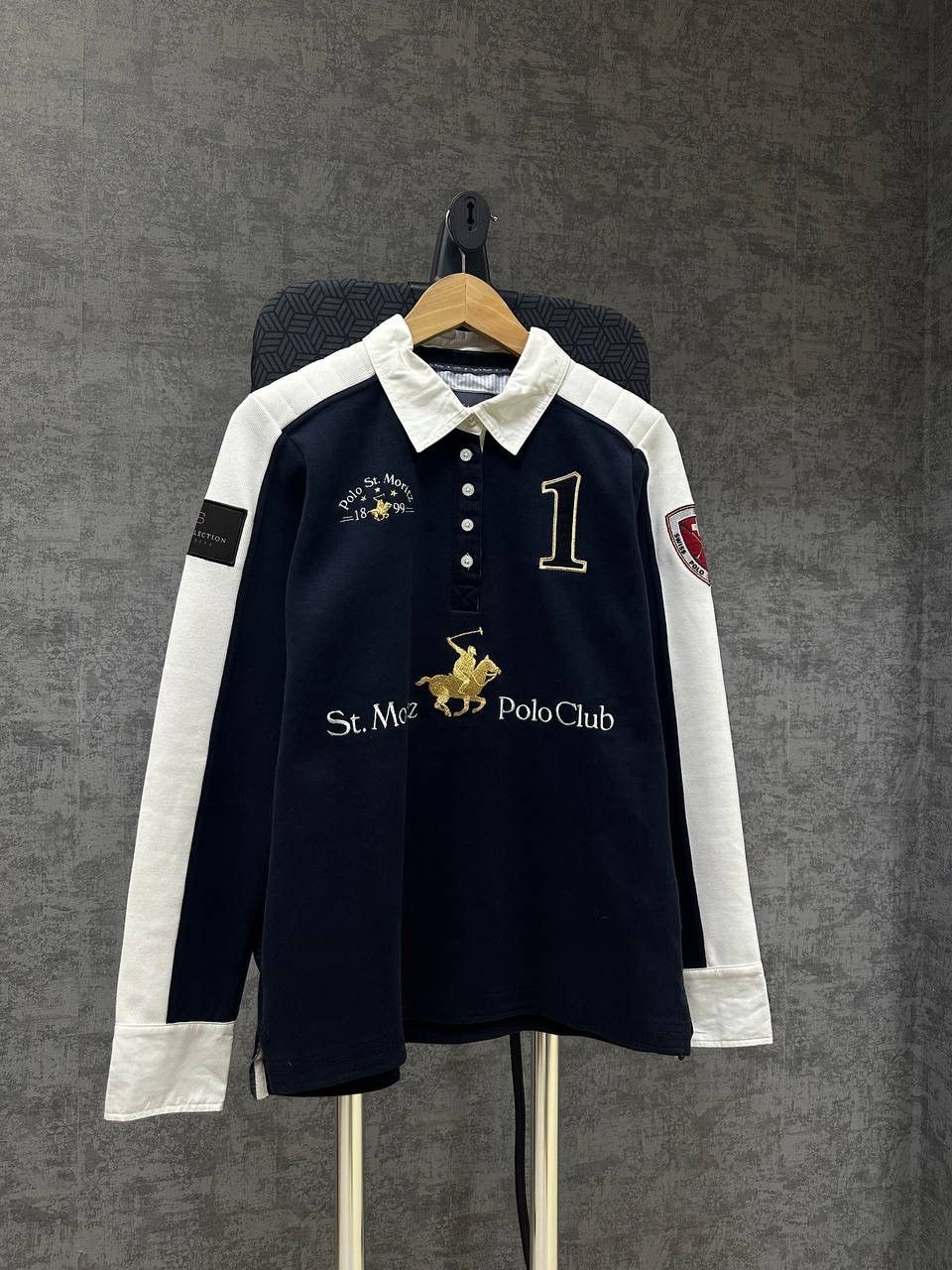 Polo Ralph Lauren × Vintage Vintage Polo Ralph Lauren Switzerland Rugby Sweatshirt Size US L / EU 52-54 / 3 - 2 Thumbnail