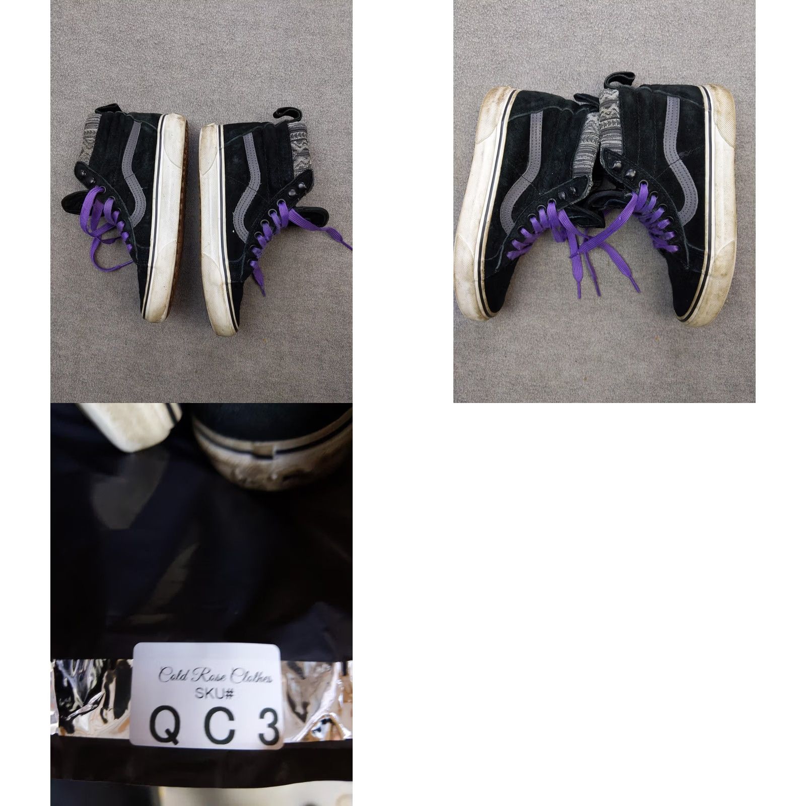 Vans Vans Sk8-Hi Shoes Mens 4.5 Womens 6 Black Suede High Top 3M Scotchgard Stripe Size S / US 4 / IT 40 - 8 Thumbnail