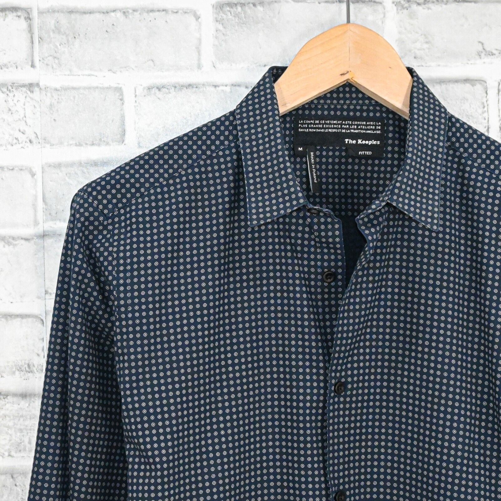The Kooples The Kooples Fitted Button up Shirt in Blue circle dot print Size US M / EU 48-50 / 2 - 5 Thumbnail