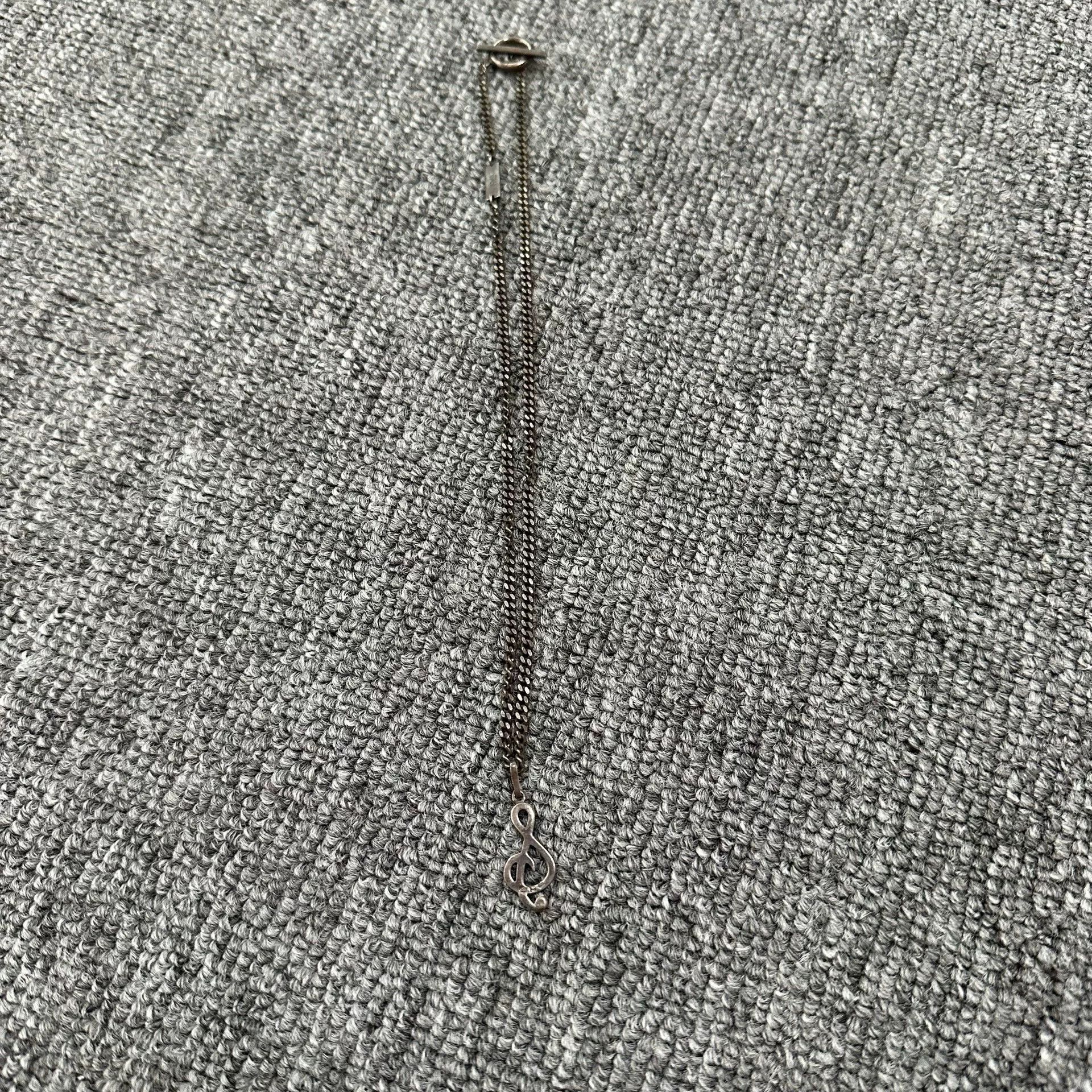 Saint Laurent Paris Saint Laurent 16SS 925 Silver Music Note Necklace Size ONE SIZE - 1 Thumbnail