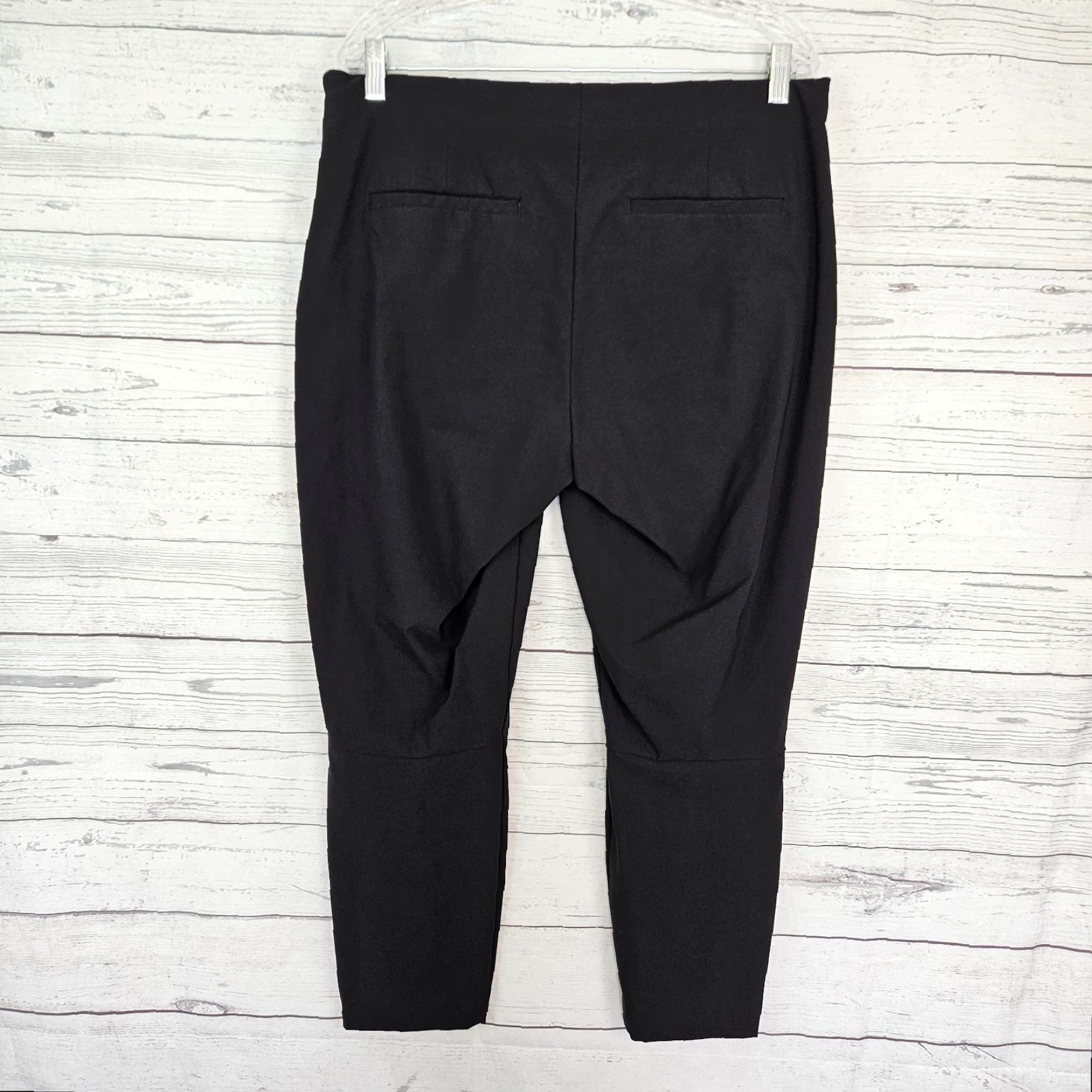 Vintage Duluth Womens Flexcellent Skinny Leg Ankle Pants Sz 16 Short Black Side Zip - Pockets - Nylon Spandex - Casual Womens Pants 16 Short Black Size 38" / US 16 / IT 52 - 4 Thumbnail