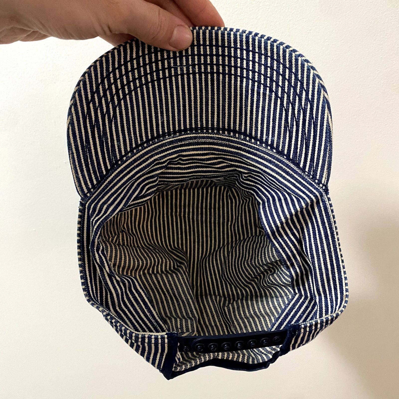 Vintage Vintage Train Conductor Hickory Stripe Hat Size ONE SIZE - 7 Thumbnail