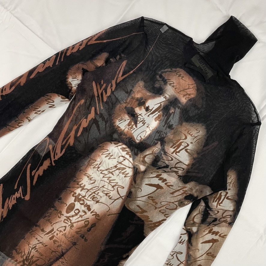 Jean Paul Gaultier AW1997 Jean Paul Gaultier Kissing Lovers Mesh Top Vintage Size US L / EU 52-54 / 3 - 4 Thumbnail