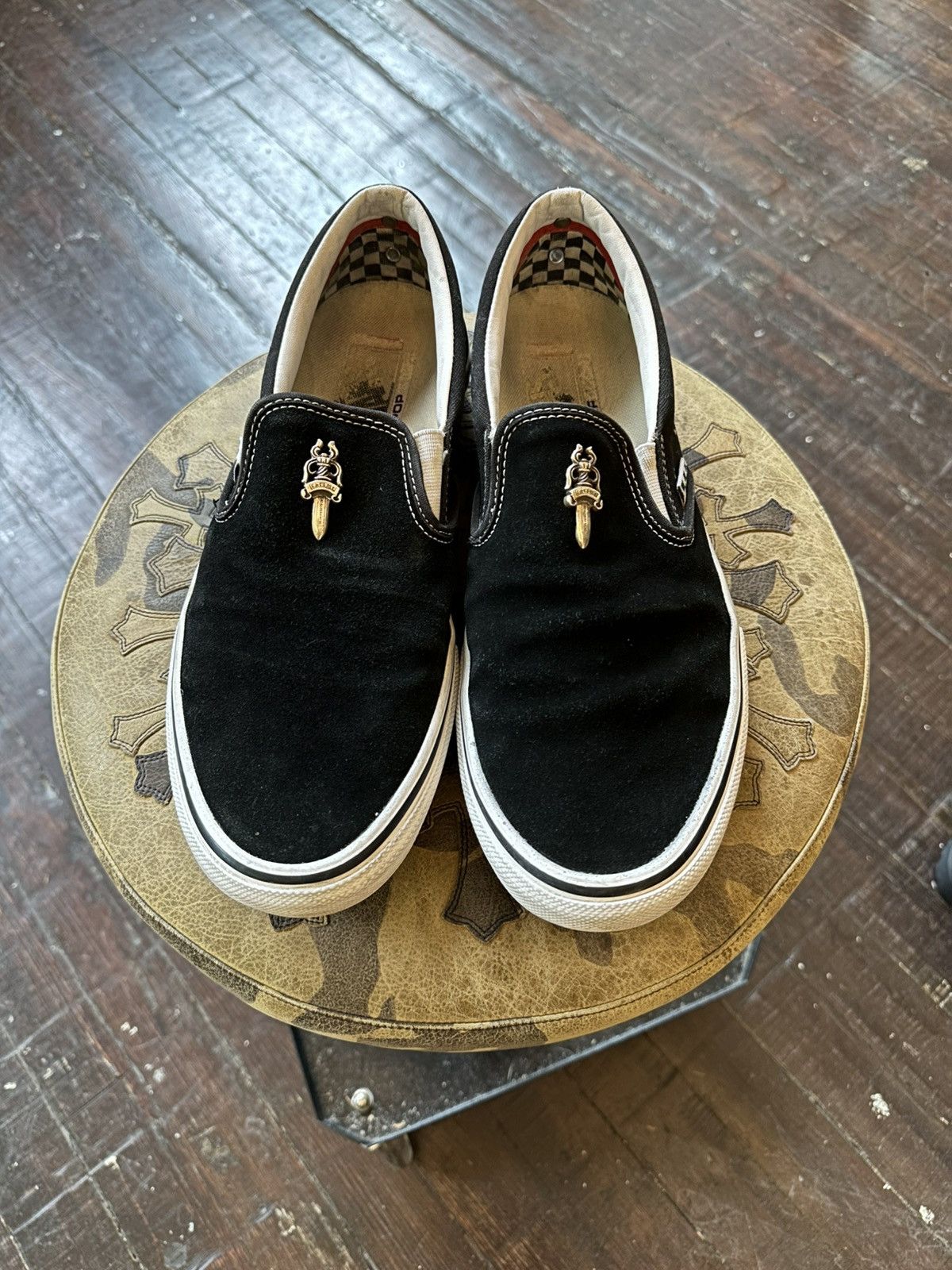 Chrome Hearts CHROME HEARTS SUADE LEATHER VANS SZ12 Size US 12 / EU 45 - 2 Thumbnail