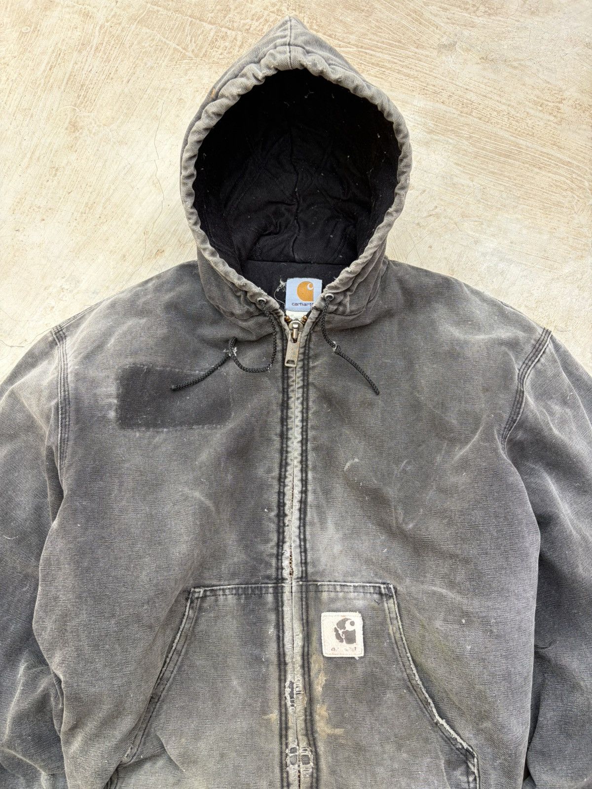 Carhartt Vintage Sunfaded Distressed Carhartt Active Jacket J81 ONX Size US L / EU 52-54 / 3 - 2 Thumbnail