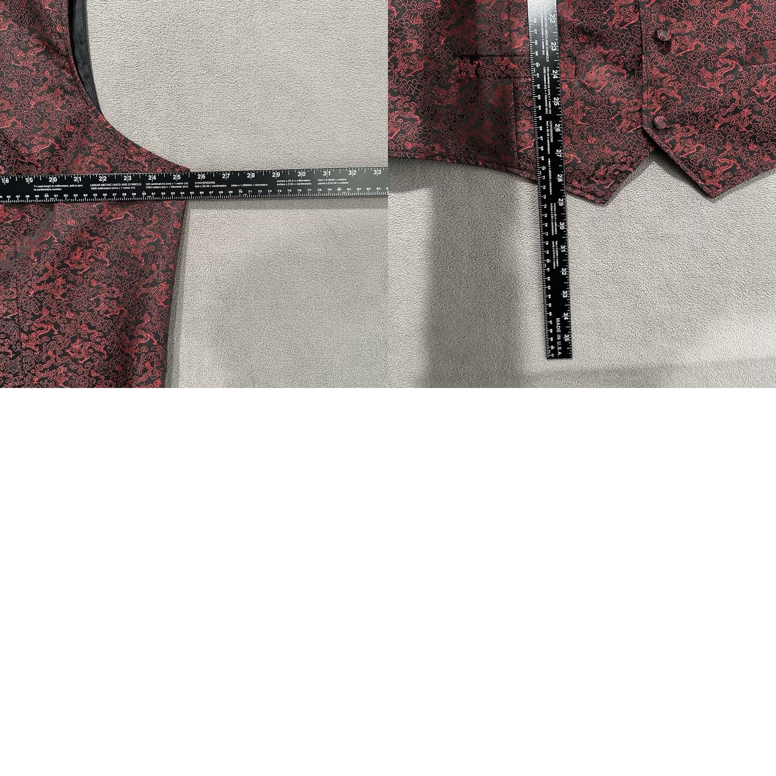 Scully Scully Vest Mens XLT Black Red Dragon AOP Button Formal Rangewear Buckle Vest Size US XL / EU 56 / 4 - 8 Thumbnail