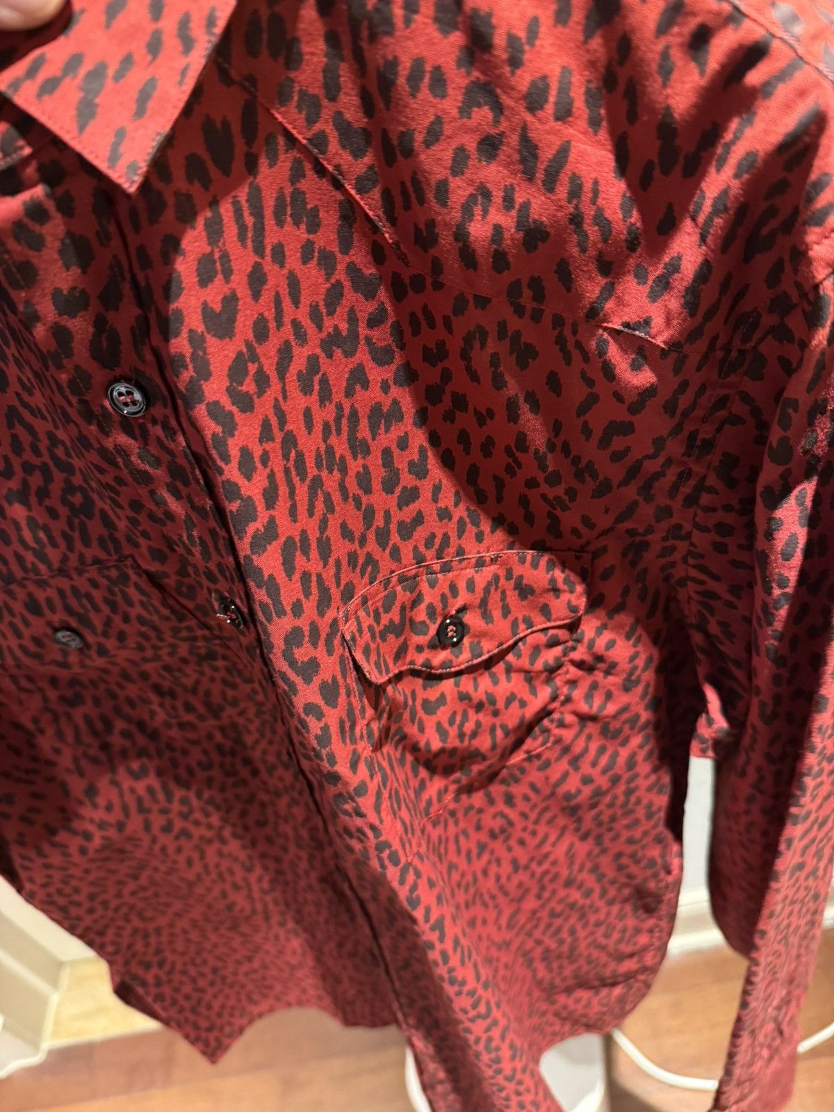 Saint Laurent Paris Leopard print western shirt collar size40 Size US M / EU 48-50 / 2 - 7 Thumbnail