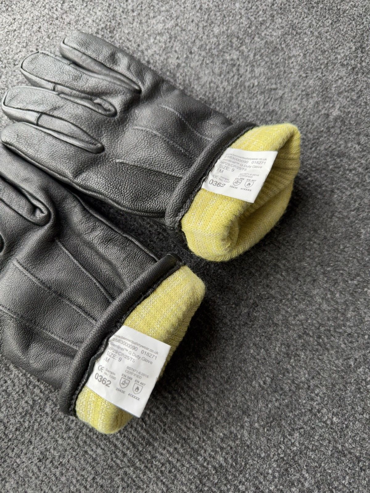 Japanese Brand Vintage Avant Garde Rock Punk Biker Leather Gloves Black 00s Size ONE SIZE - 12 Thumbnail