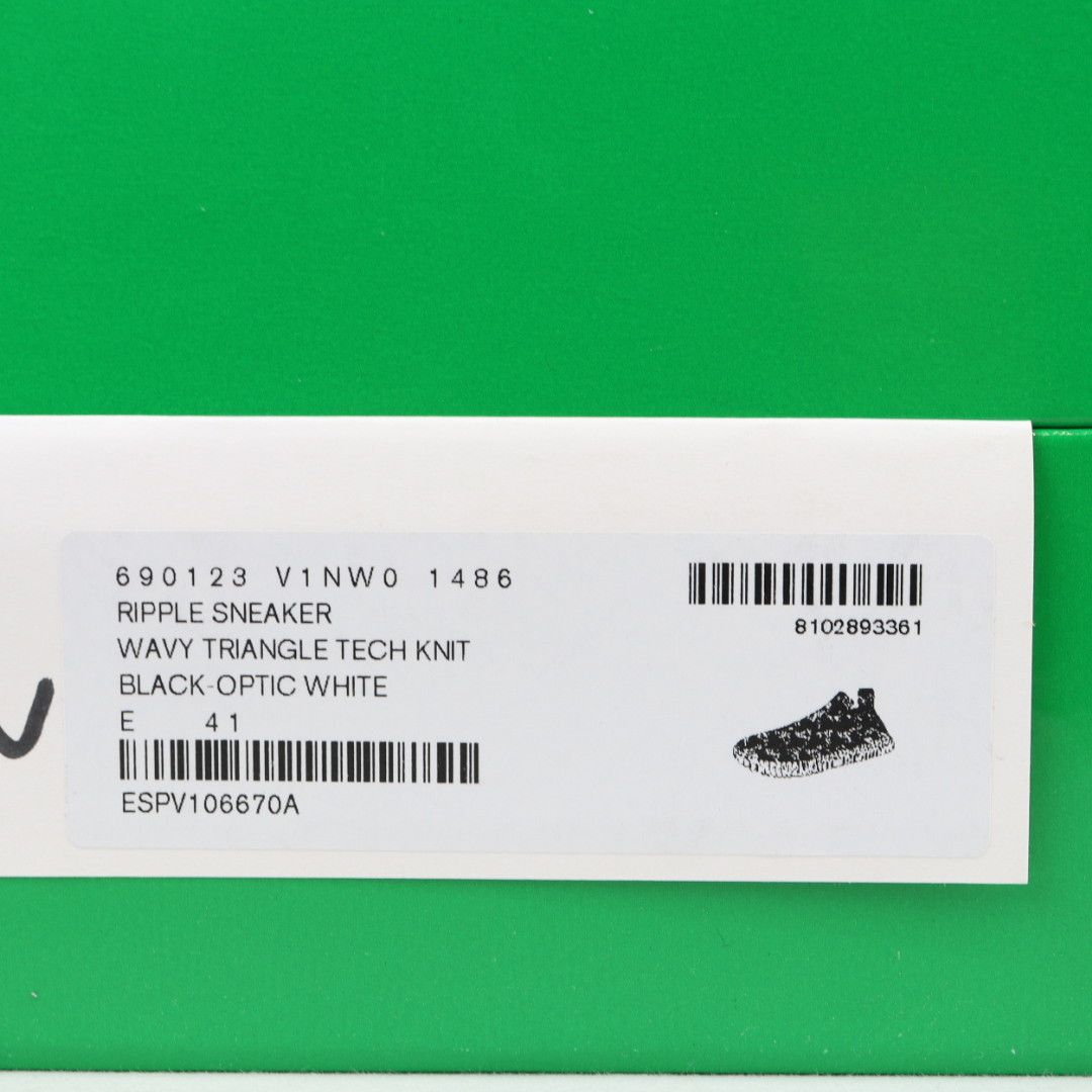 Bottega Veneta o1rshd1 Wavy Triagle Tech Knit Ripple Sneaker in Black Size US 8 / EU 41 - 9 Thumbnail