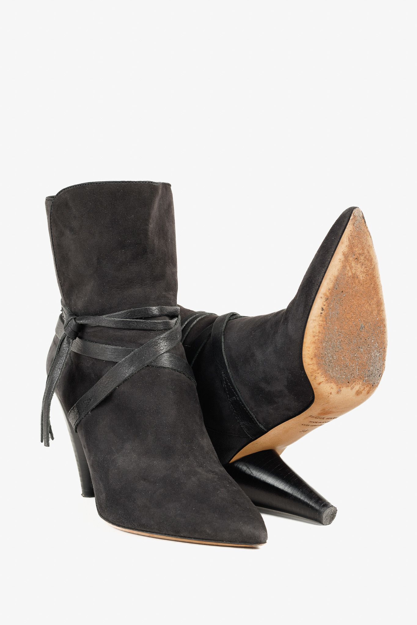 Isabel Marant Isabel Marant Nerys Velvet Suede Tassel Ankle Boots Size US 5.5 / IT 35.5 - 4 Thumbnail