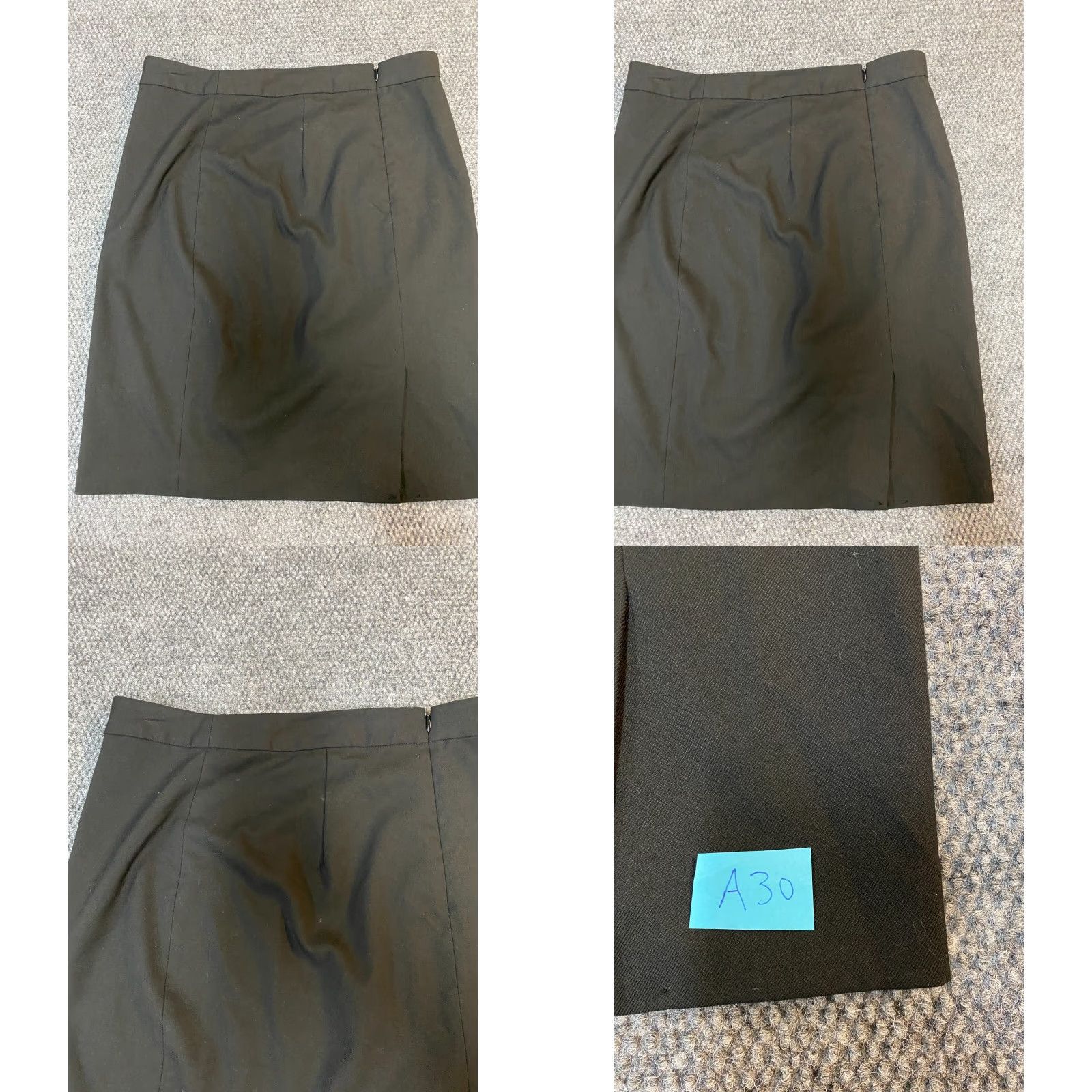 Banana Republic Banana Republic Skirt Womens 8 Black Zip A-Line Knee Length Knit Cotton High Rise Regular Pockets Zipper Vel Casual Vintage No Size 30" / US 8 / IT 44 - 8 Thumbnail